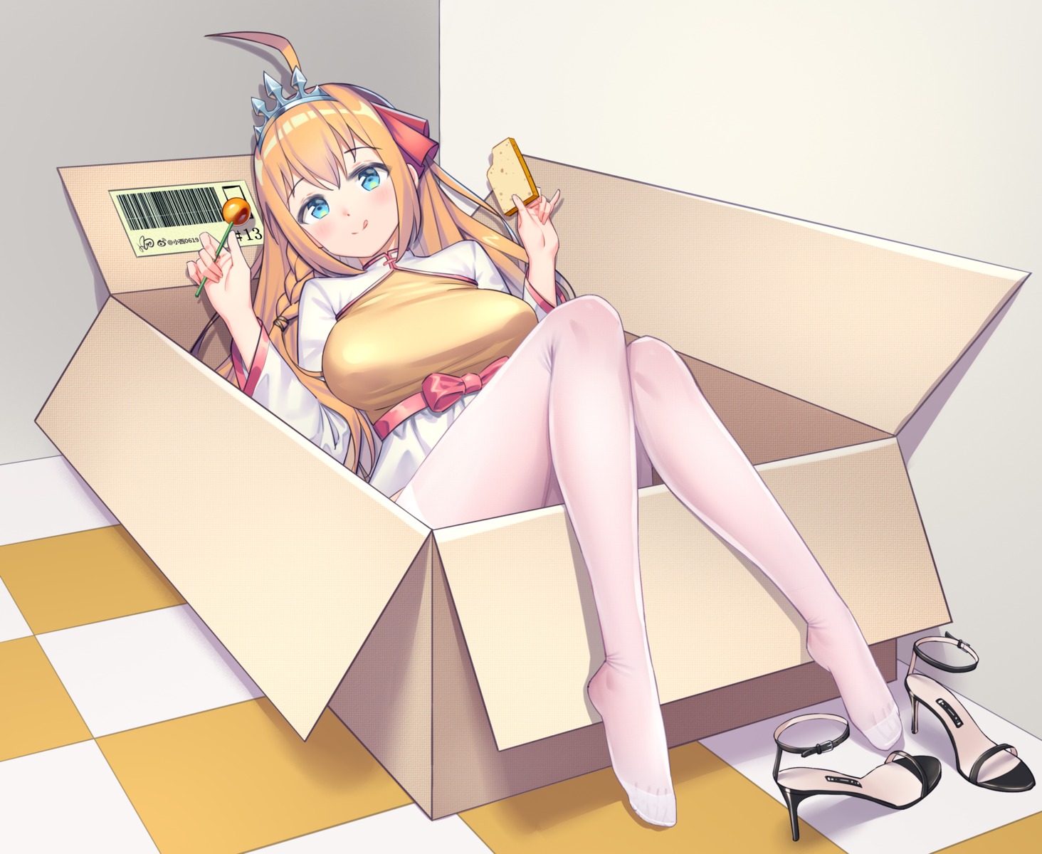 asian_clothes feet heels konishi_(565112307) pantyhose pecorine princess_connect princess_connect!_re:dive