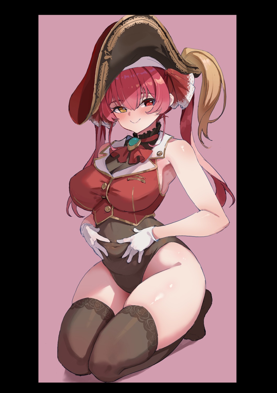 heterochromia hololive houshou_marine leotard pirate simao_(x_x36131422) thighhighs