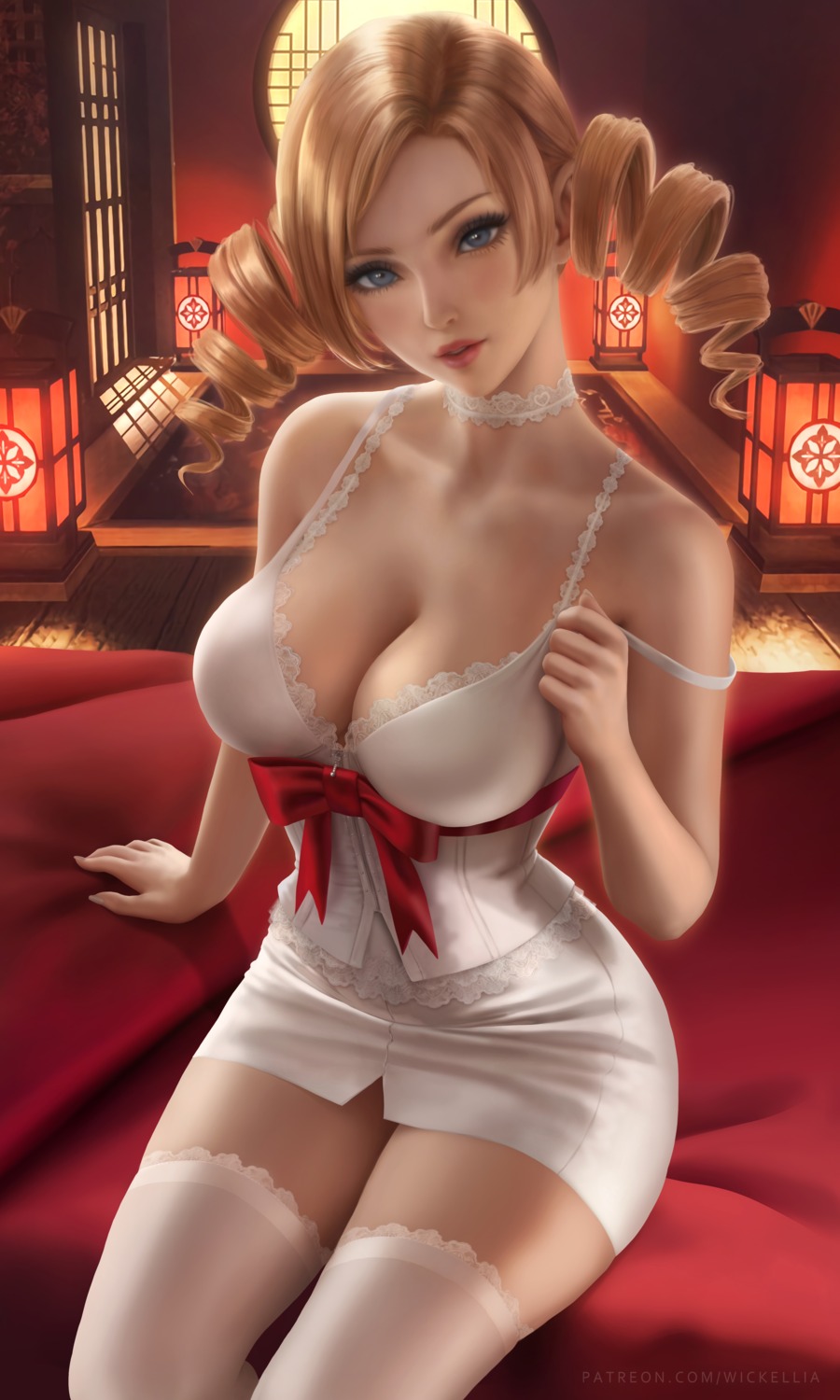 catherine_(character) catherine_(game) lingerie thighhighs undressing wickellia