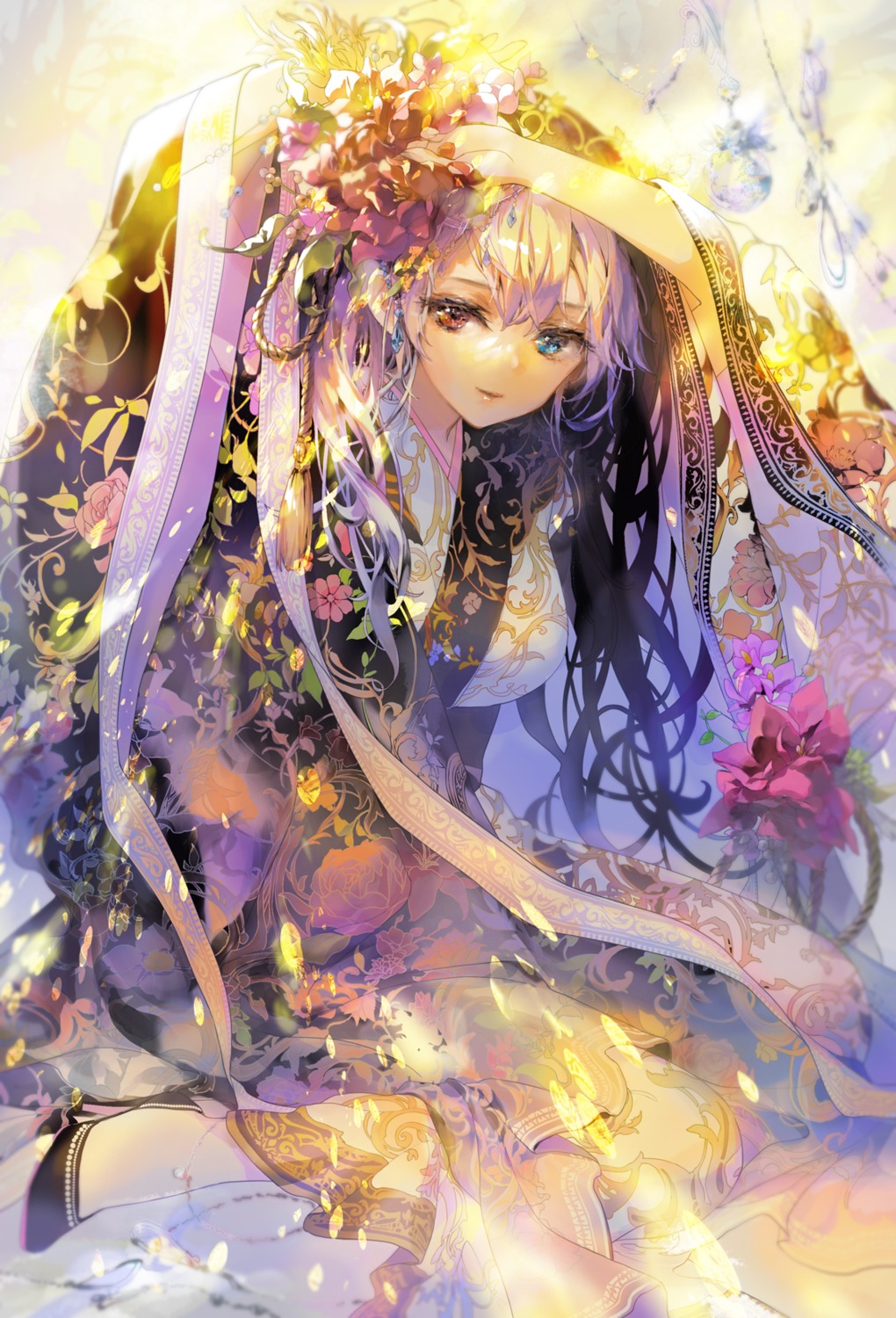 888myrrh888 heels heterochromia japanese_clothes