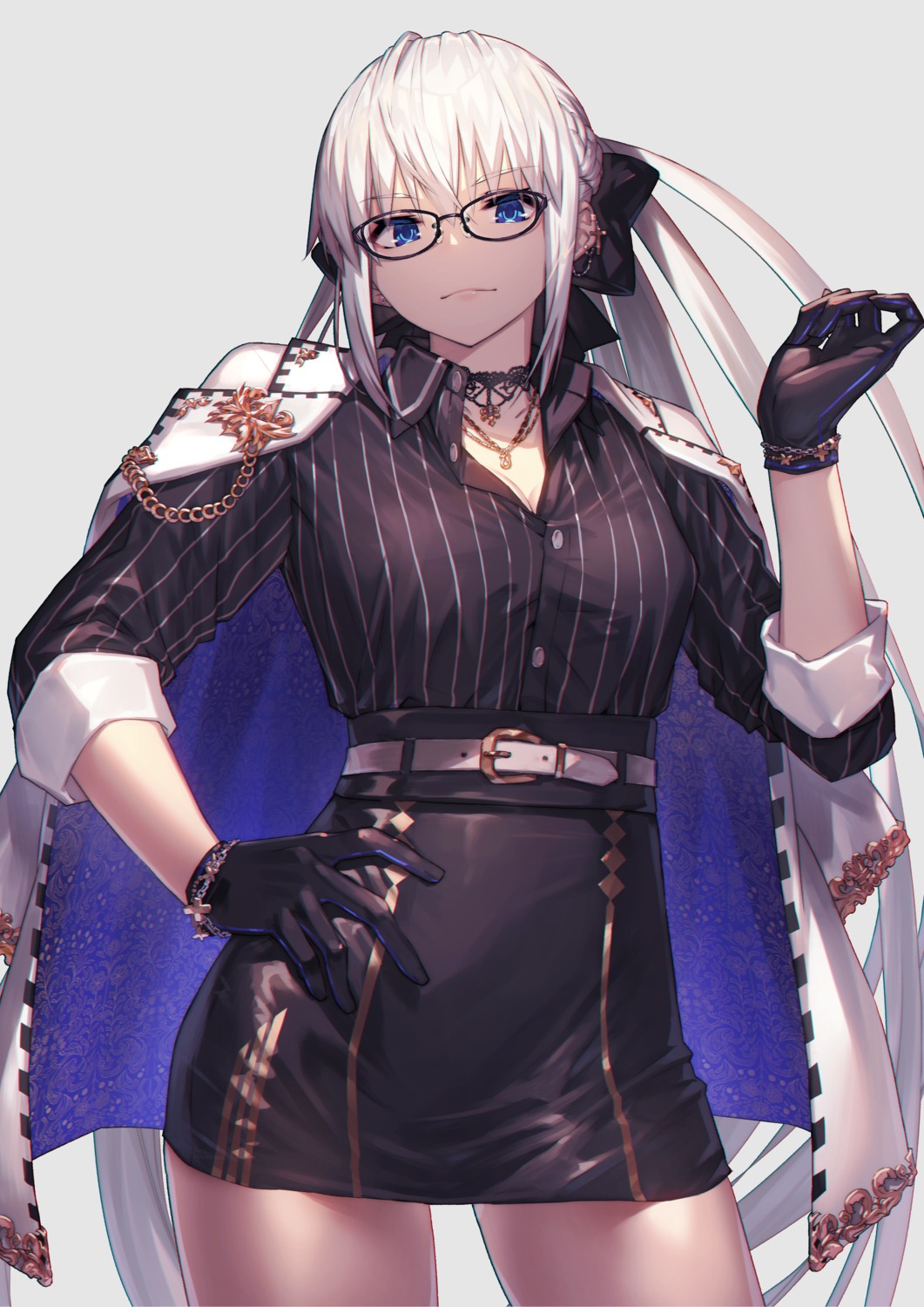 dress_shirt fate/grand_order megane morgan_le_fay_(fate) nakanishi_tatsuya