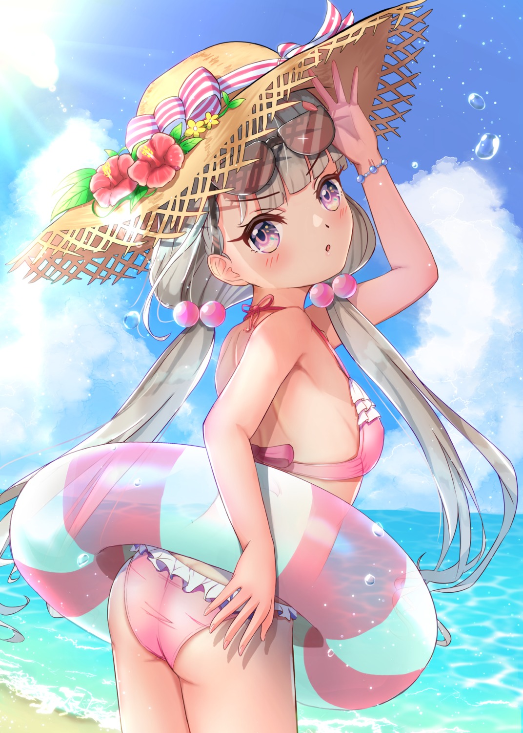 ass bikini hisakawa_nagi megane swimsuits the_idolm@ster the_idolm@ster_cinderella_girls tudon_(donut)