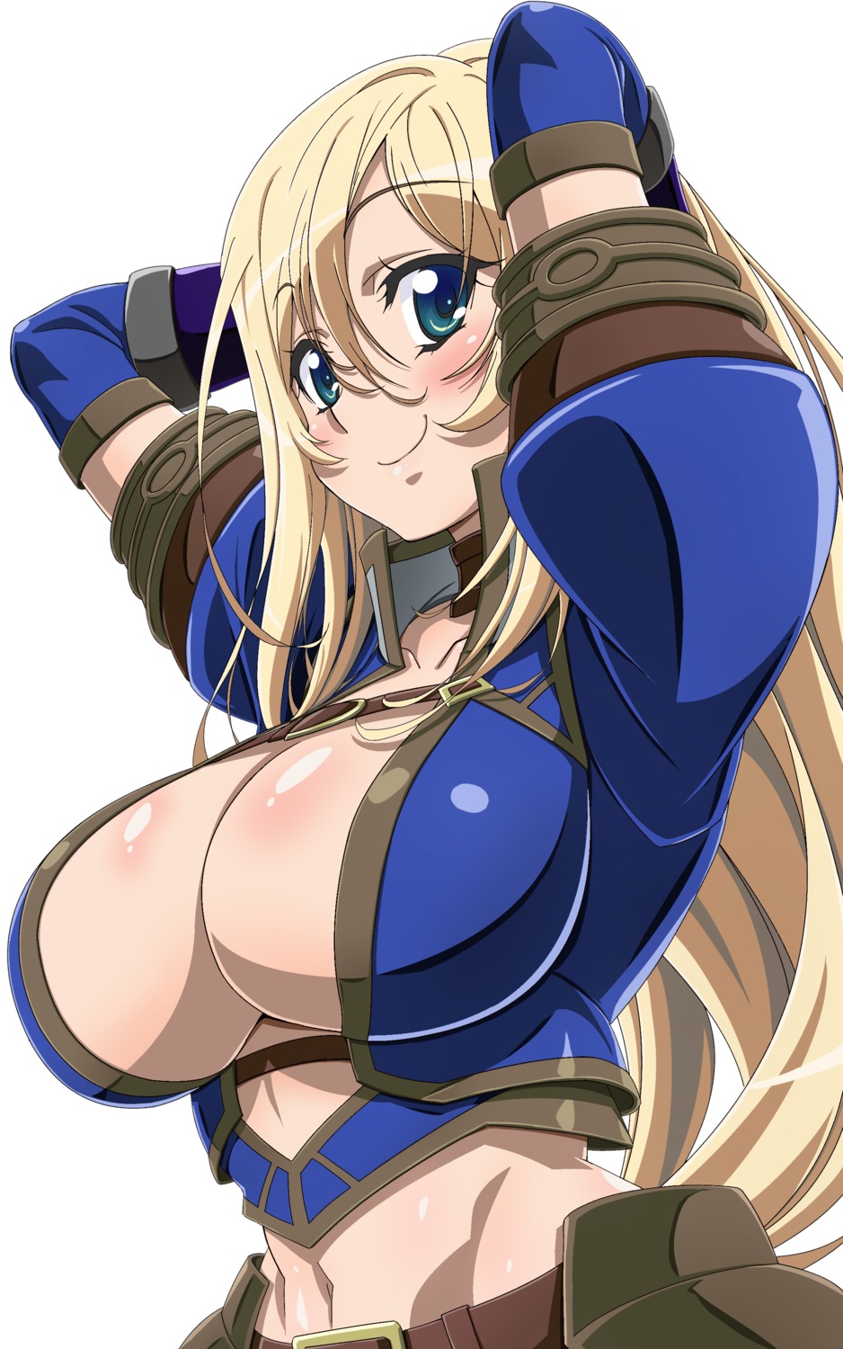 armor azul_(armor) cleavage hanzawa_jun monster_hunter no_bra open_shirt underboob