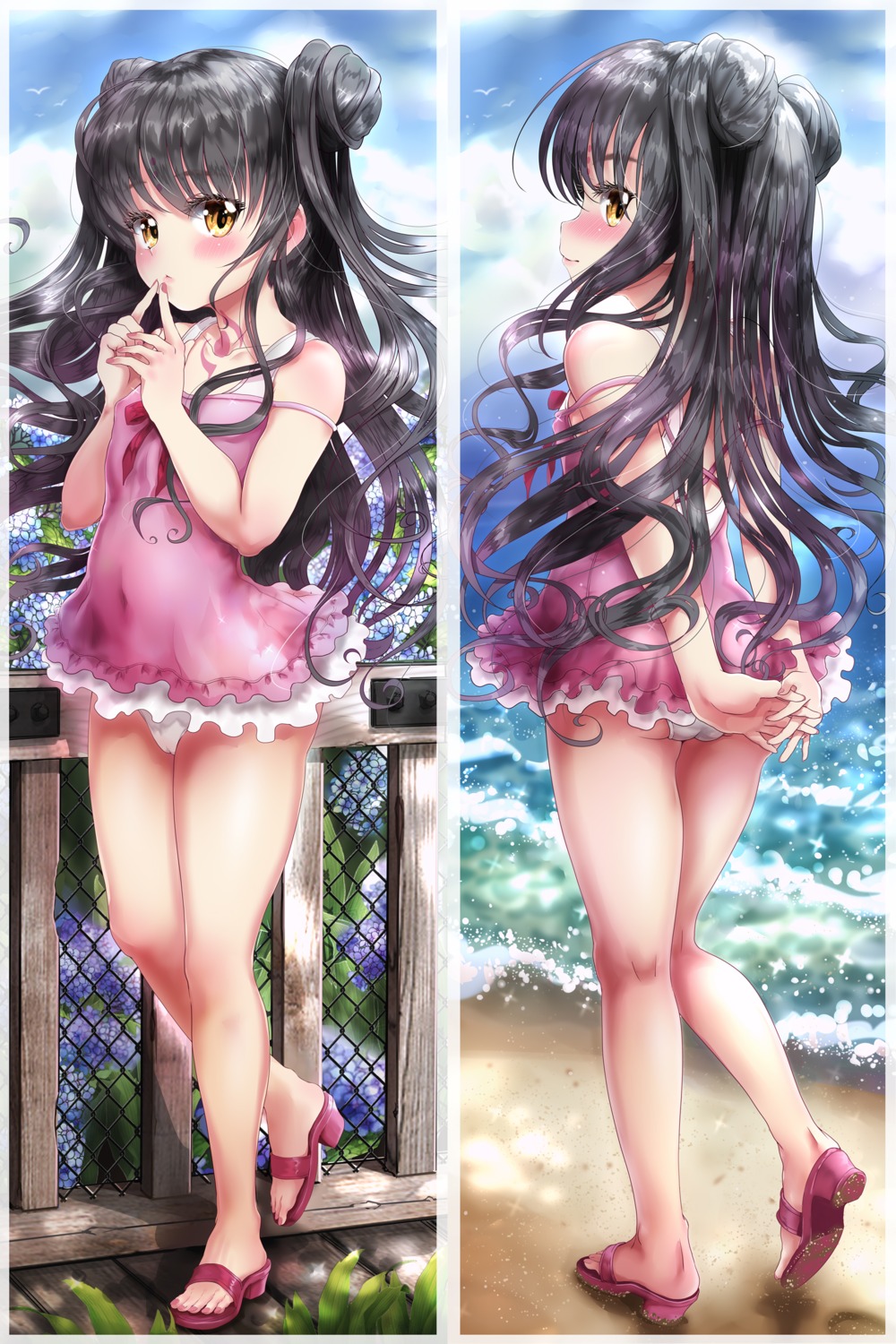 ass chunyan fate/grand_order heels loli sessyoin_kiara swimsuits tattoo