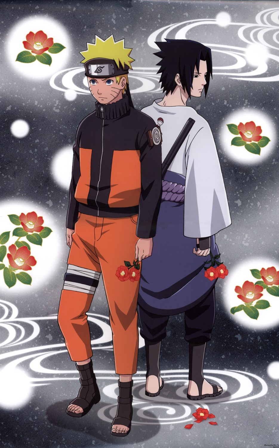 male naruto naruto_shippuden uchiha_sasuke uzumaki_naruto