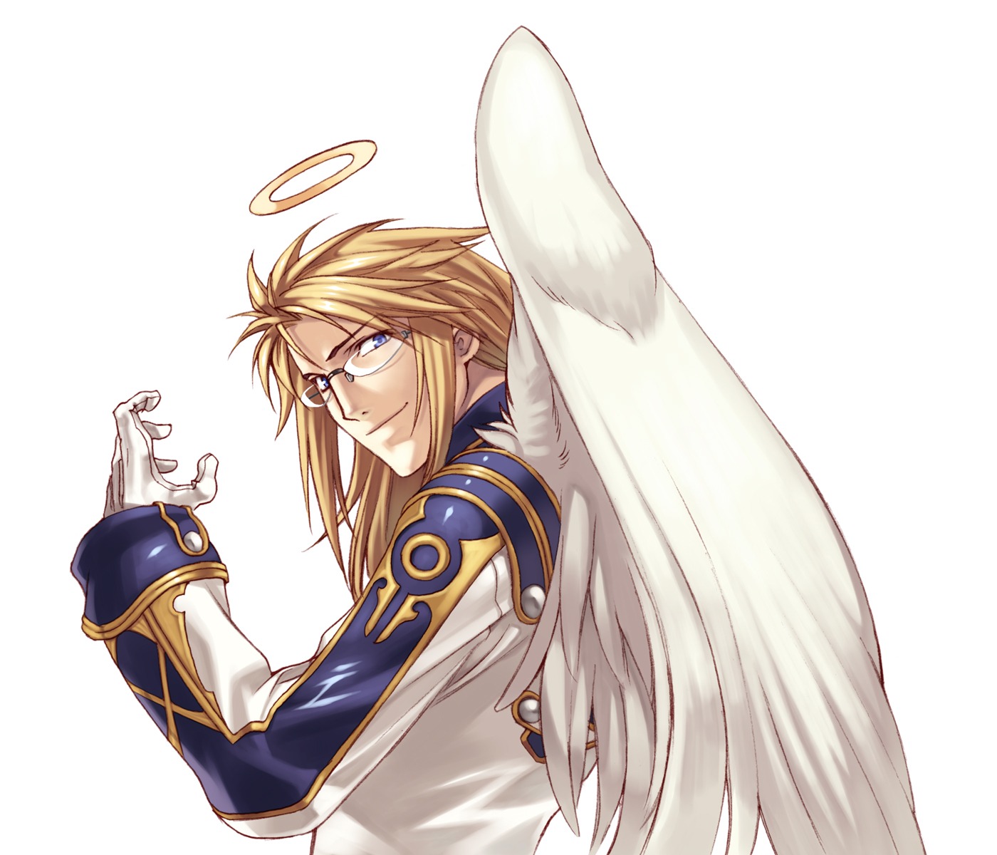 angel blazing_souls hirano_katsuyuki isak male megane wings