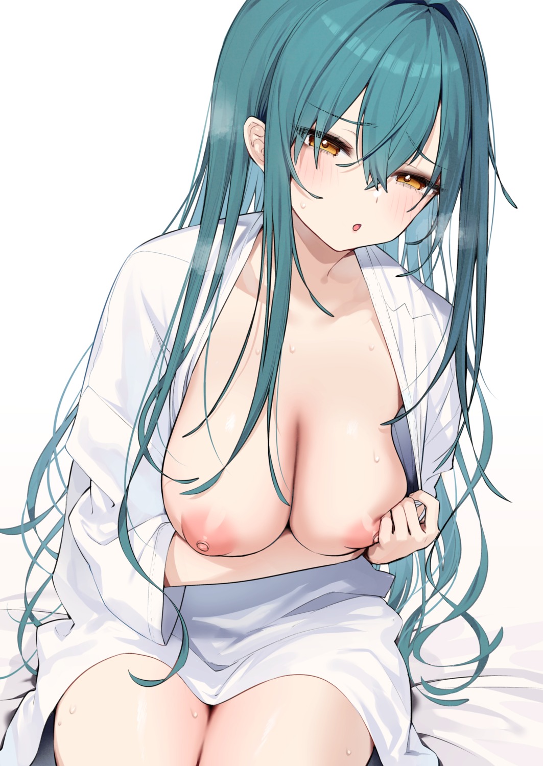 breasts dress itohana nipple_slip nipples no_bra