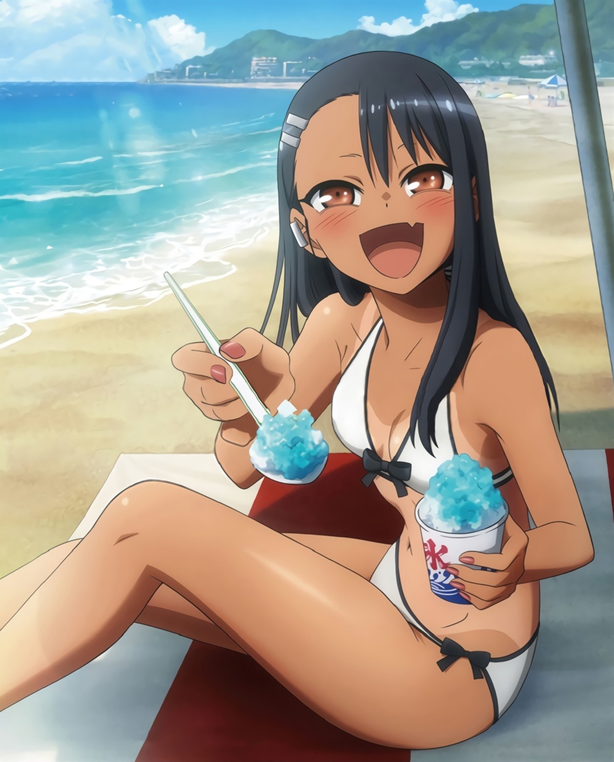 bikini cleavage ijiranaide_nagatoro-san nagatoro_hayase swimsuits tagme tan_lines