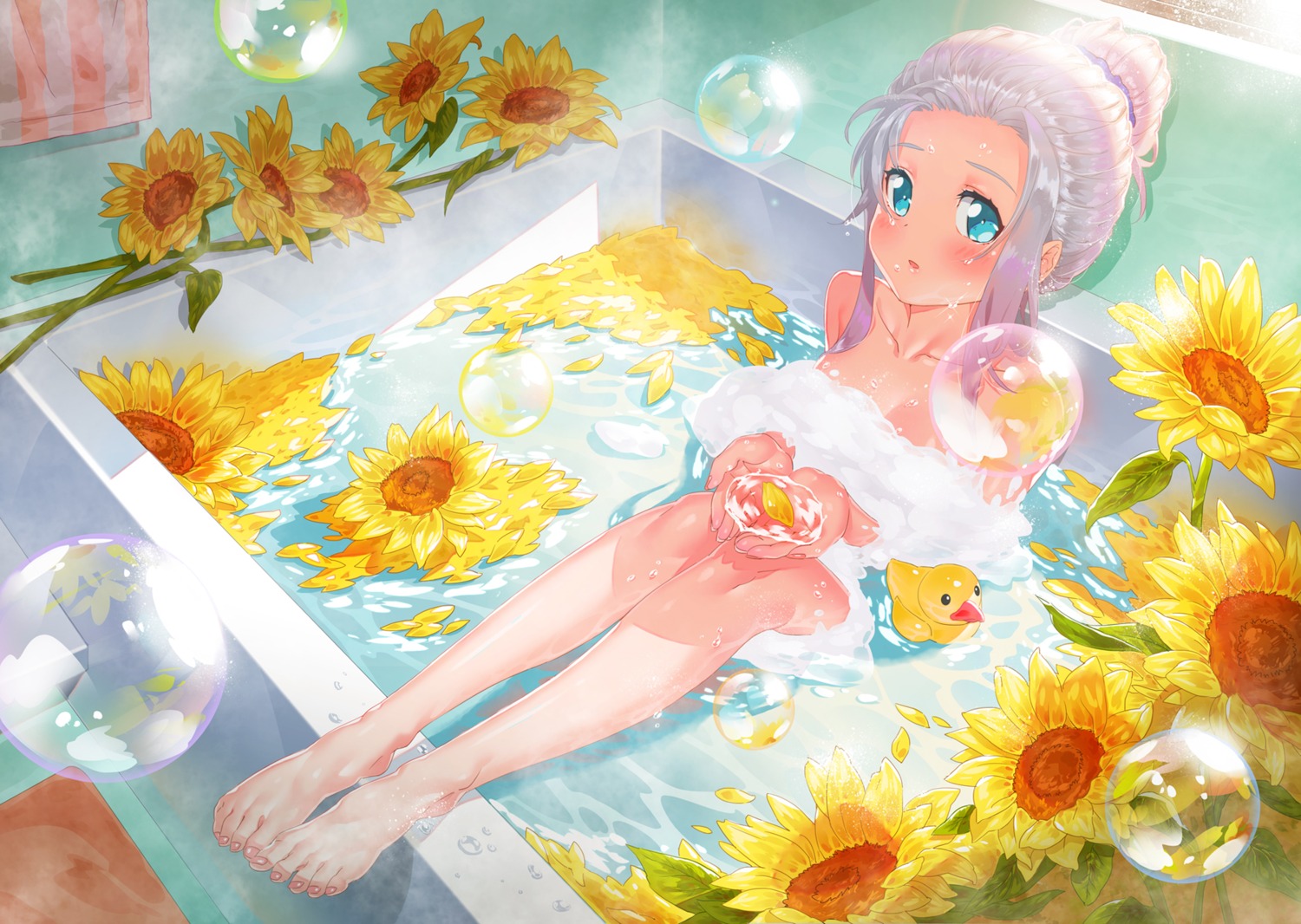 bathing eromanga-sensei feet izumi_sagiri naked waterring wet