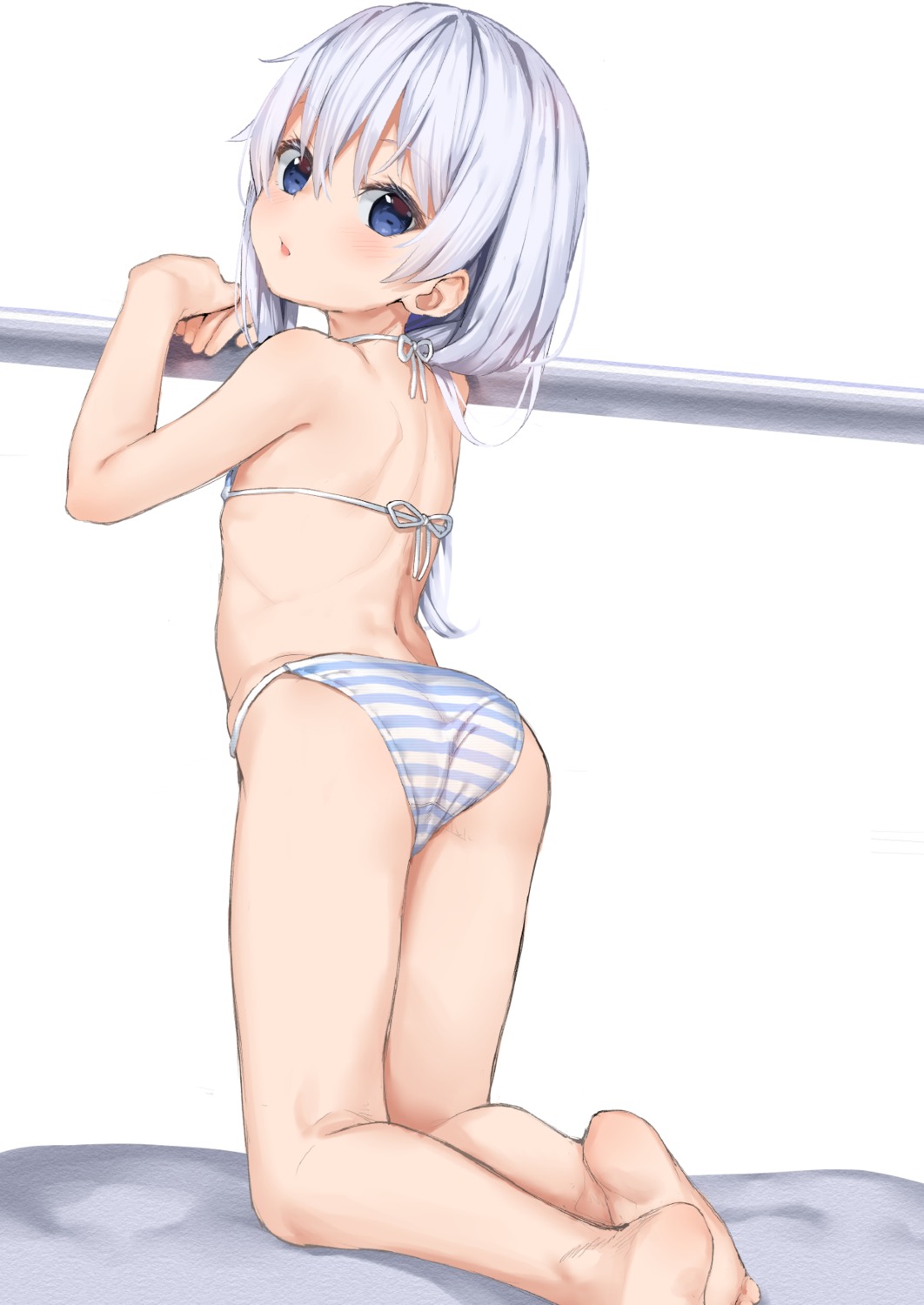 aruma_(sawayaka_tokuko_miruku) ass bikini hibiki_(kancolle) kantai_collection loli swimsuits