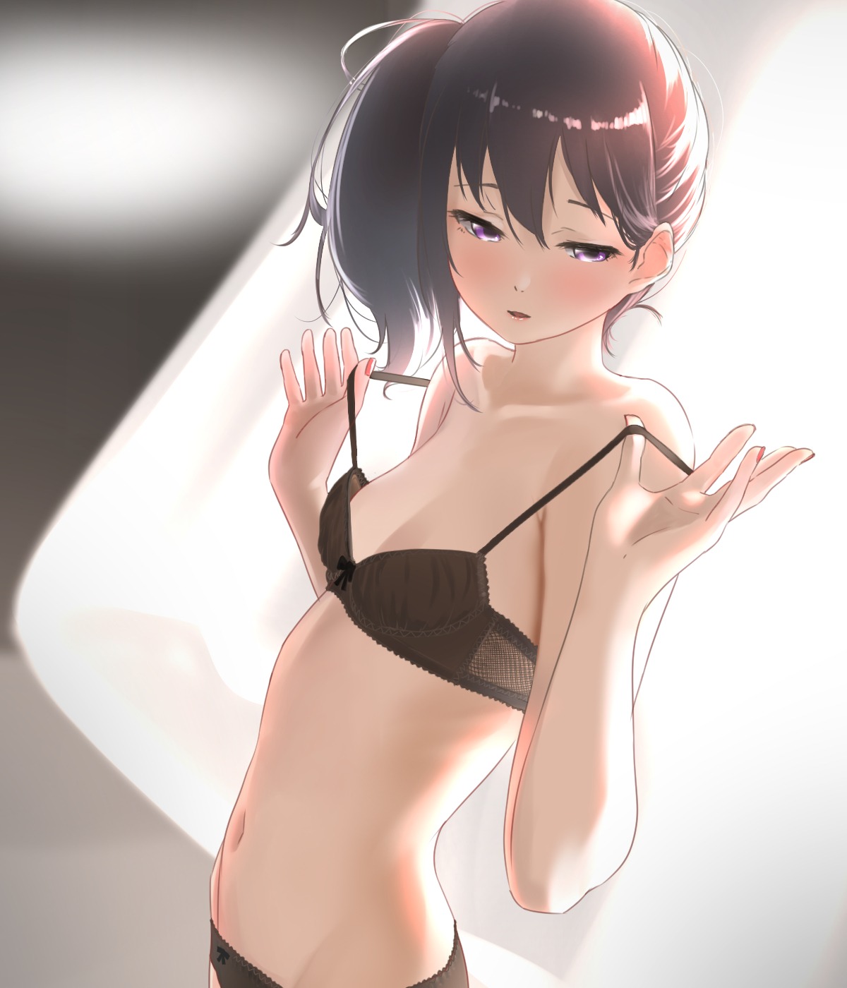 bra cleavage pantsu tama_(seiga46239239) undressing