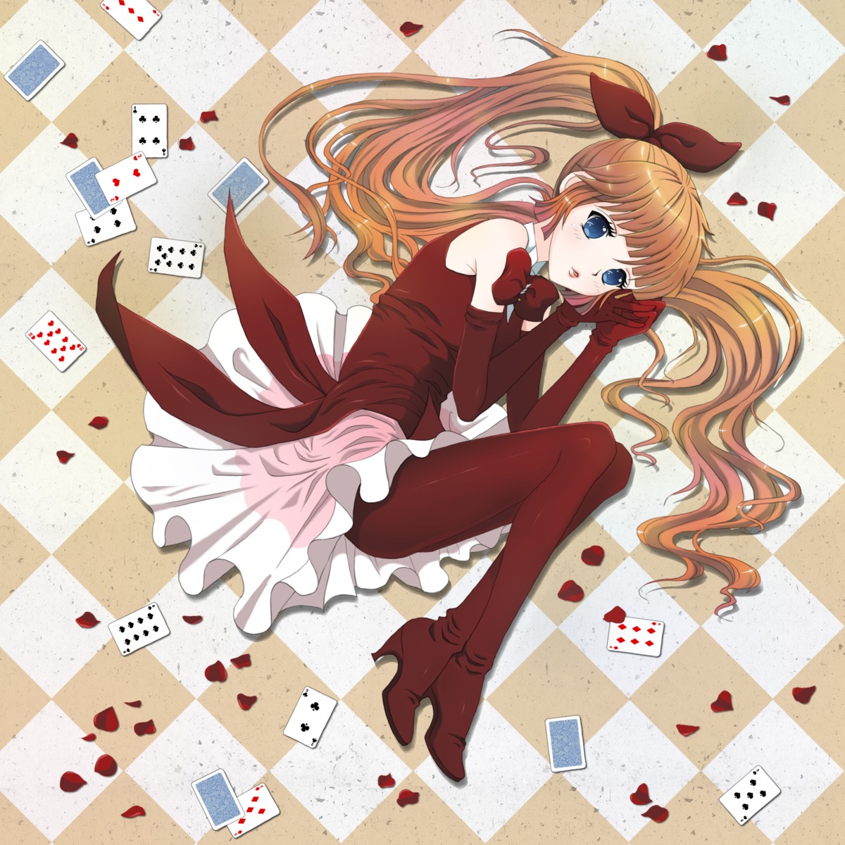 dress haneoka_meimi heels kaitou_saint_tail pantyhose