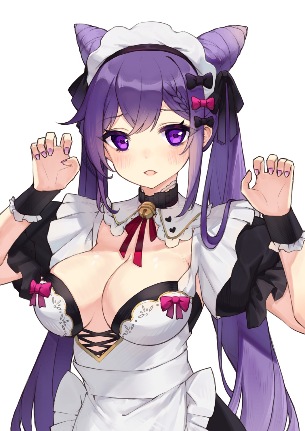 genshin_impact keqing maid miaoaubiubiu no_bra