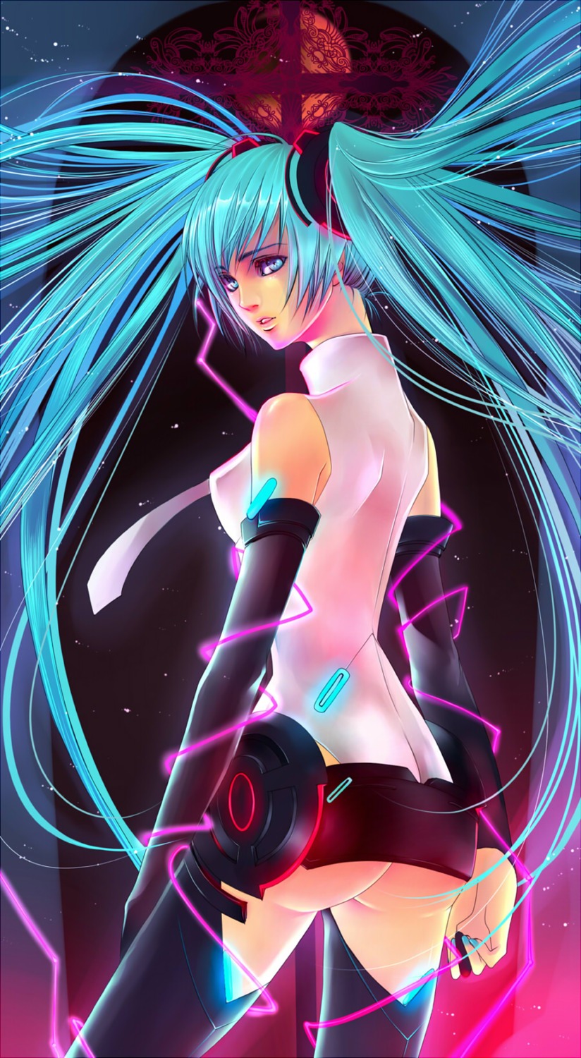 hatsune_miku miku_append thighhighs vocaloid vocaloid_append yukina_(artist)