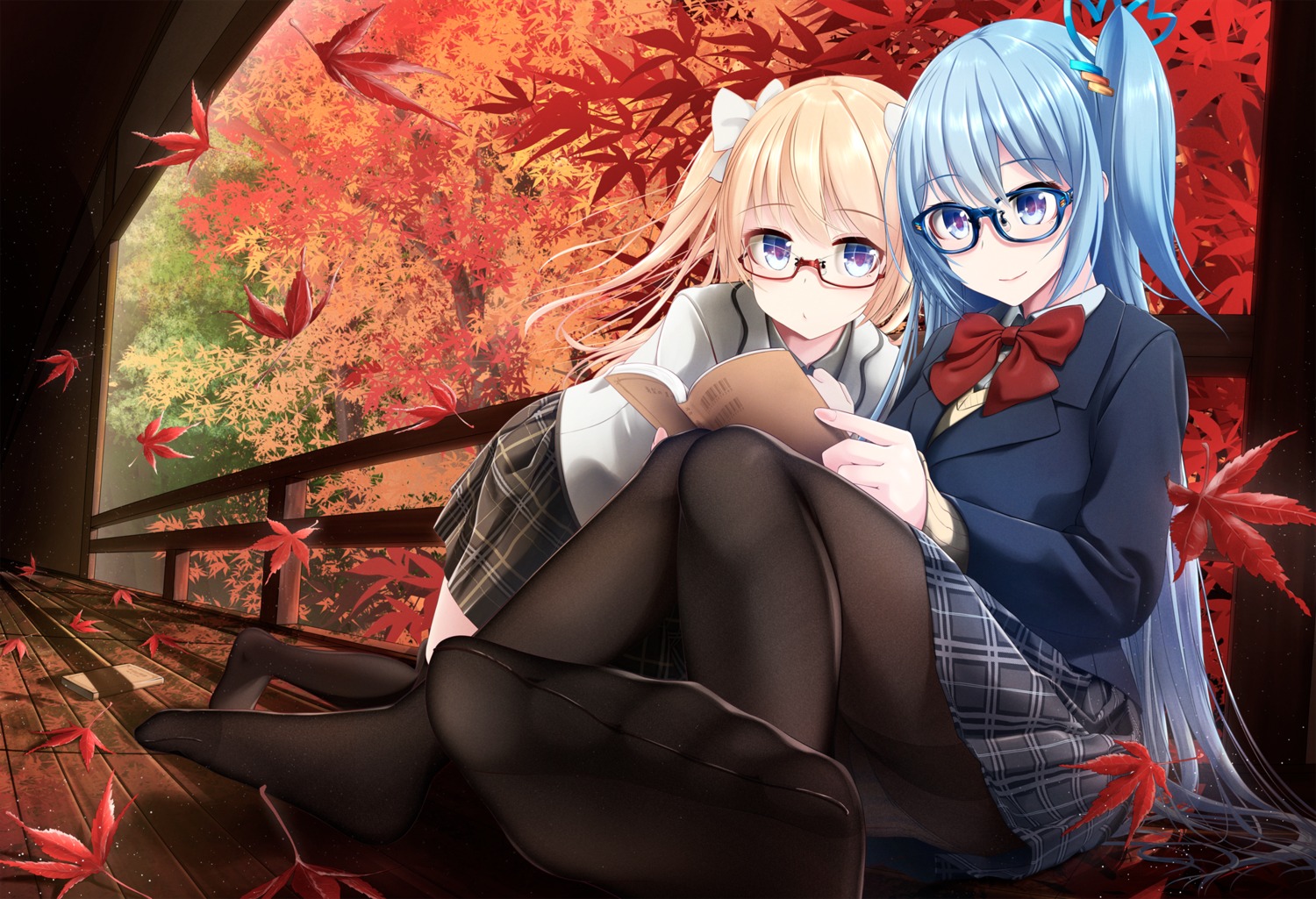 emori_el emori_miku emori_miku_project feet megane nekobaka pantsu pantyhose seifuku sweater thighhighs