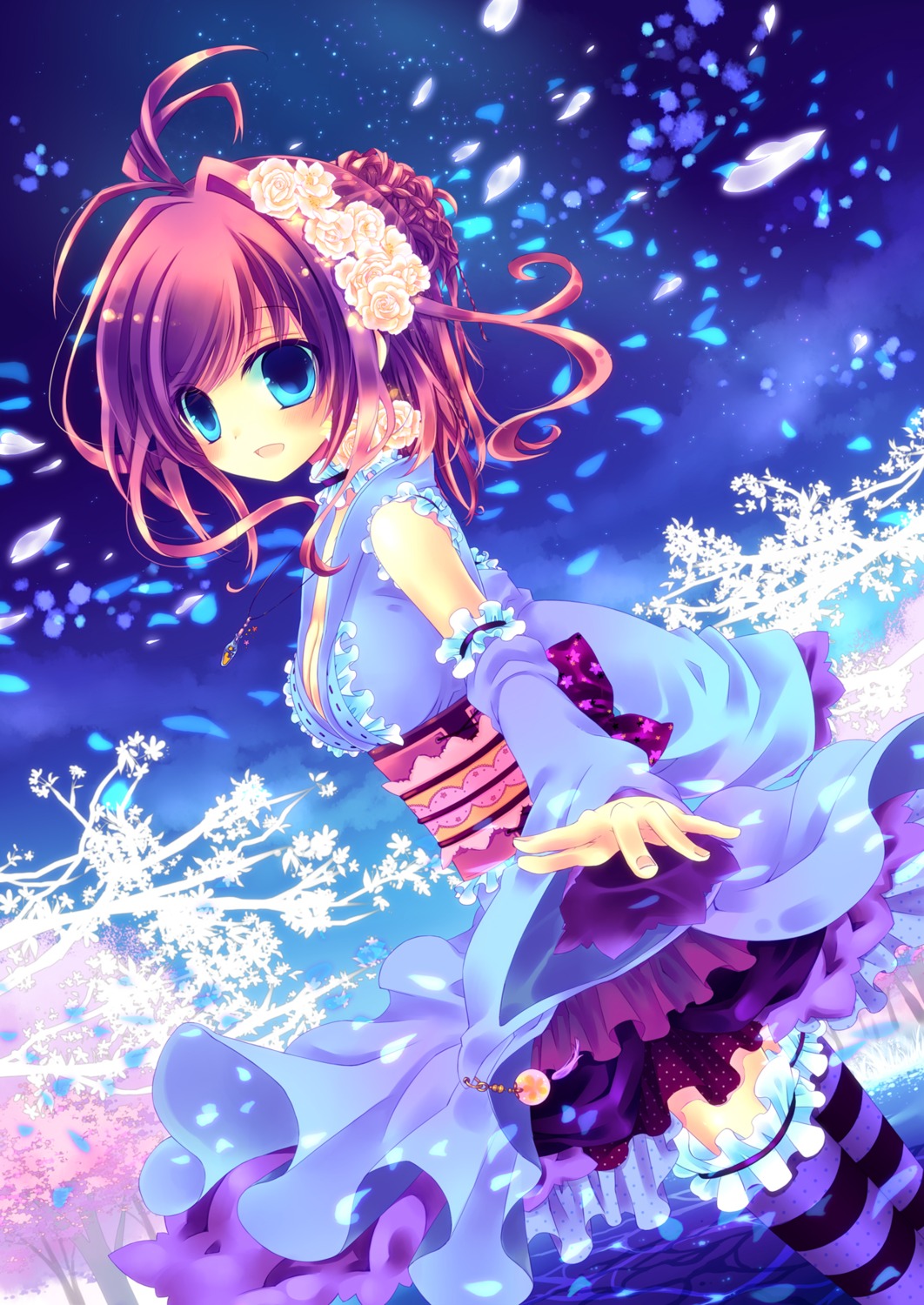 cleavage garter konno_kengo lolita_fashion thighhighs wa_lolita yukata