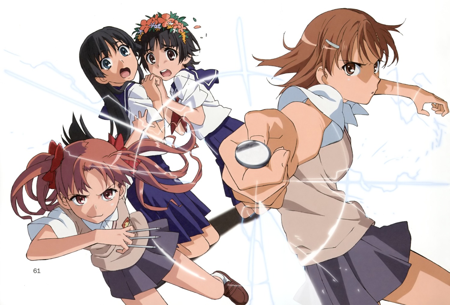 misaka_mikoto saten_ruiko seifuku shirai_kuroko to_aru_kagaku_no_railgun to_aru_majutsu_no_index uiharu_kazari yamashita_yuu