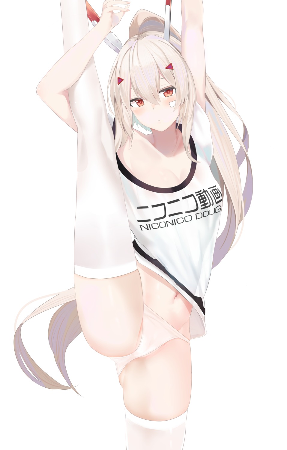 ayanami_(azur_lane) azur_lane cameltoe pantsu ru_zhai see_through thighhighs