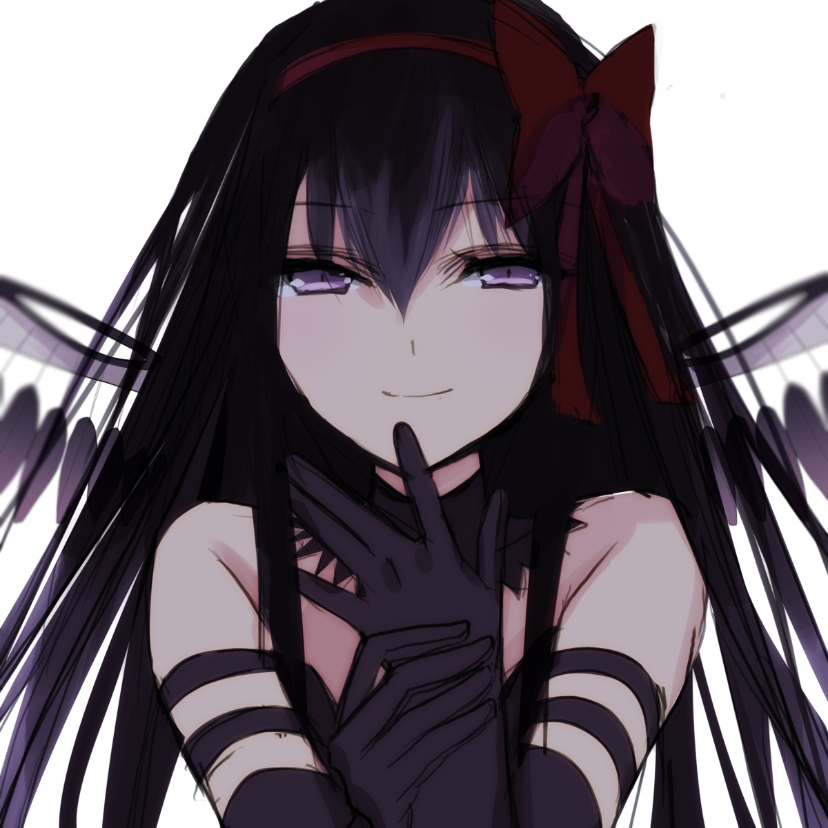 akemi_homura misteor no_bra puella_magi_madoka_magica wings