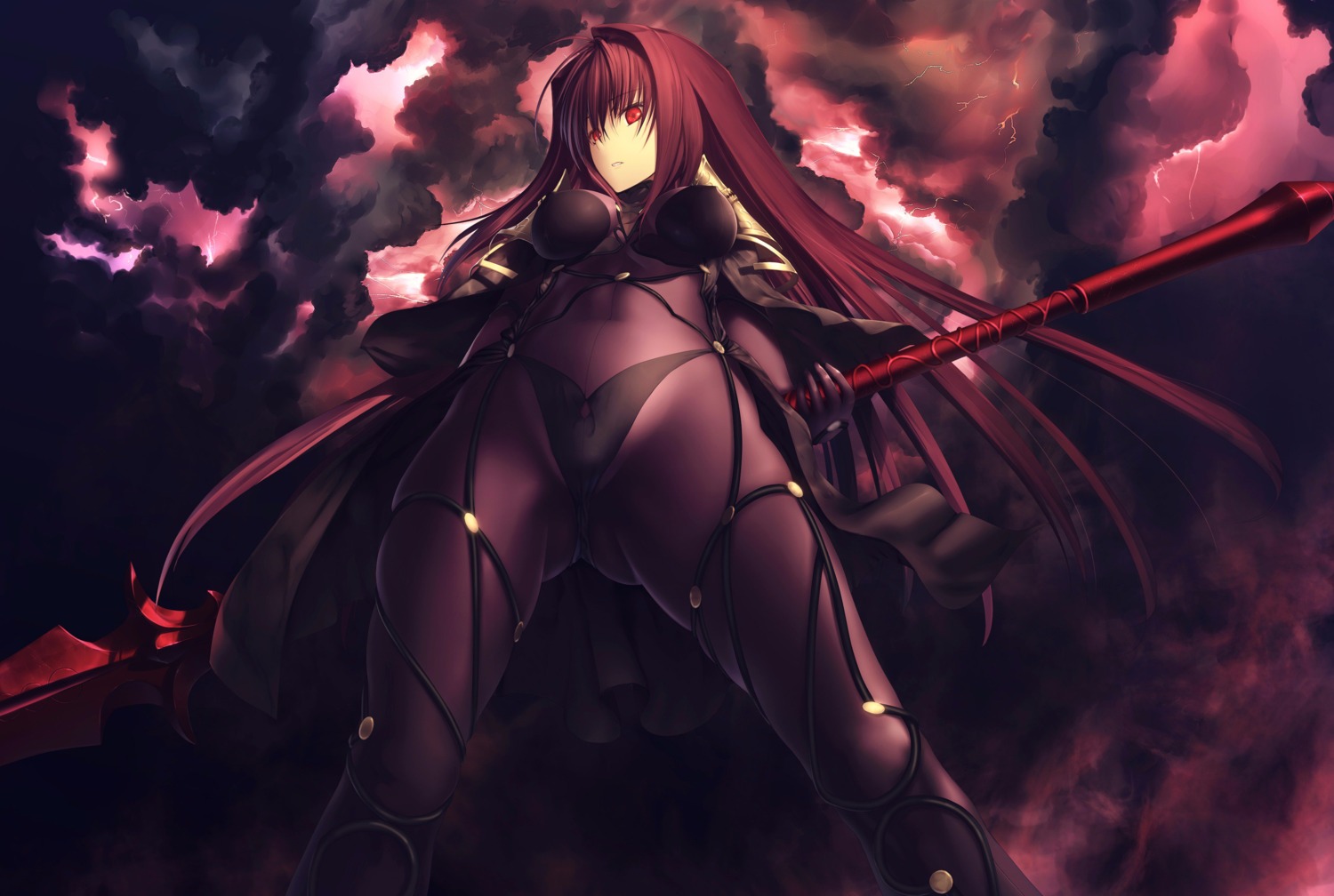 armor bodysuit fate/grand_order kawanakajima scathach_(fate/grand_order) weapon