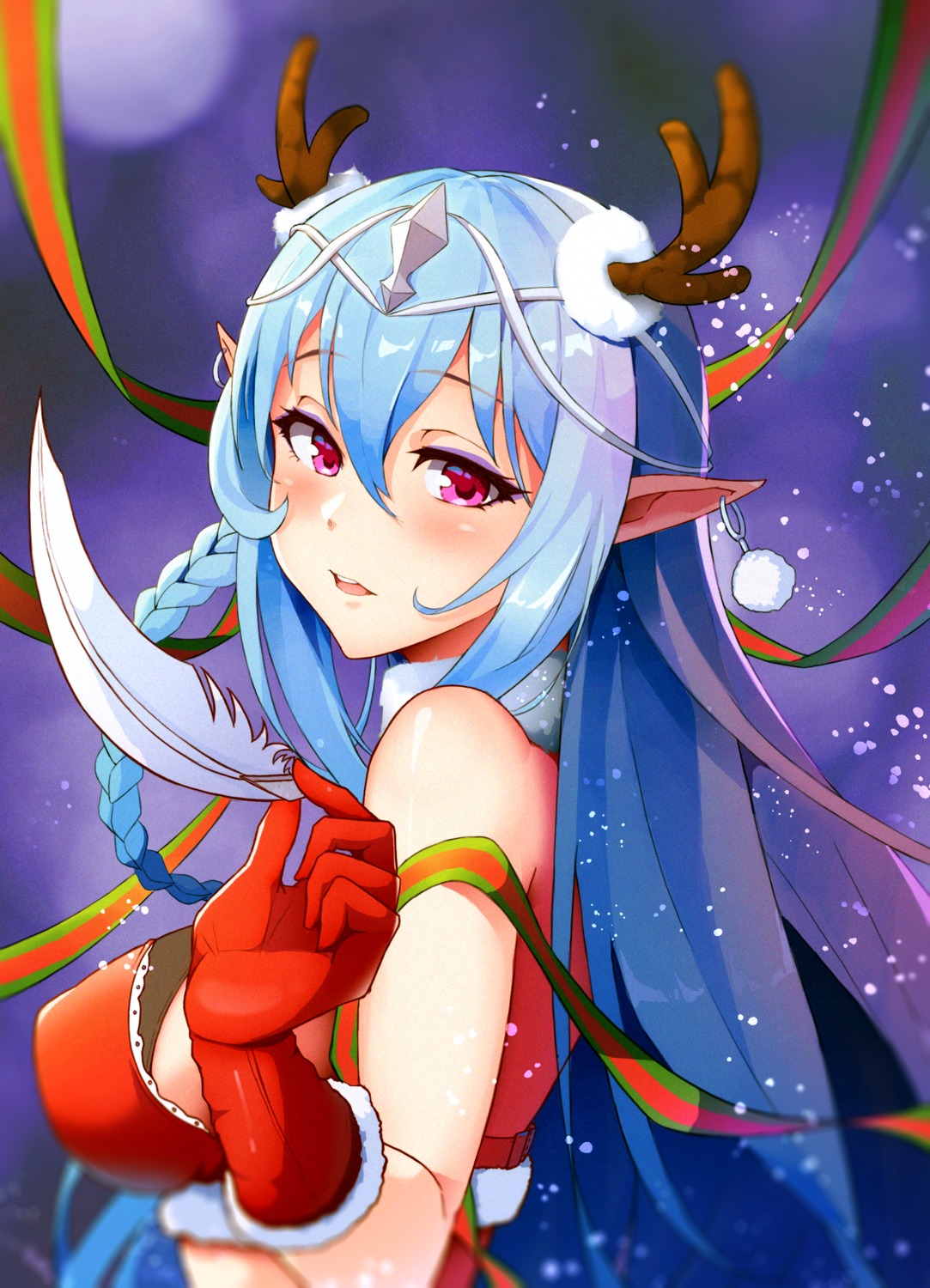 christmas horns pointy_ears solar_(happymonk)