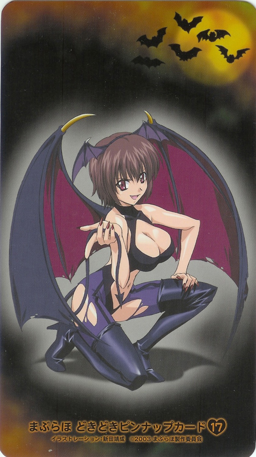 cleavage devil iba_kaori maburaho tail wings