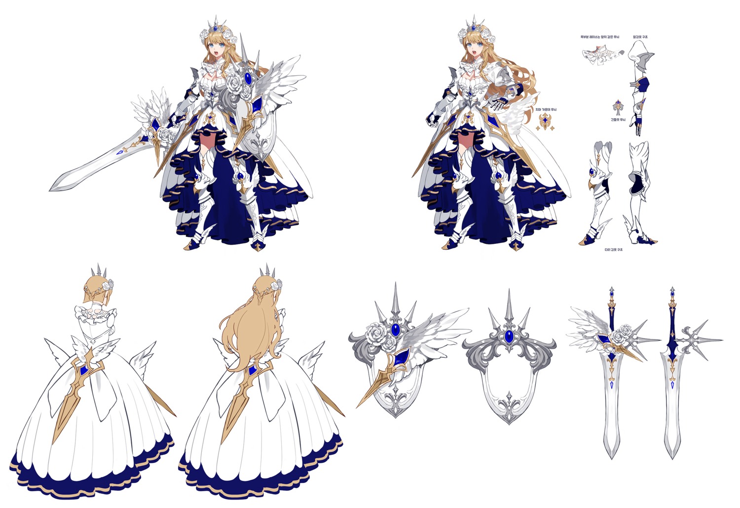 armor character_design cleavage fajyobore heels sword thighhighs wings