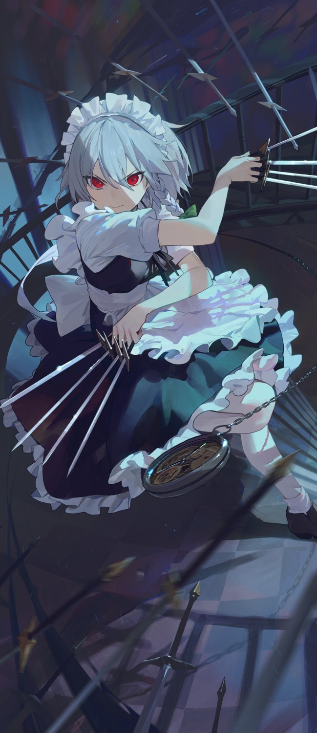 izayoi_sakuya maid modare touhou weapon