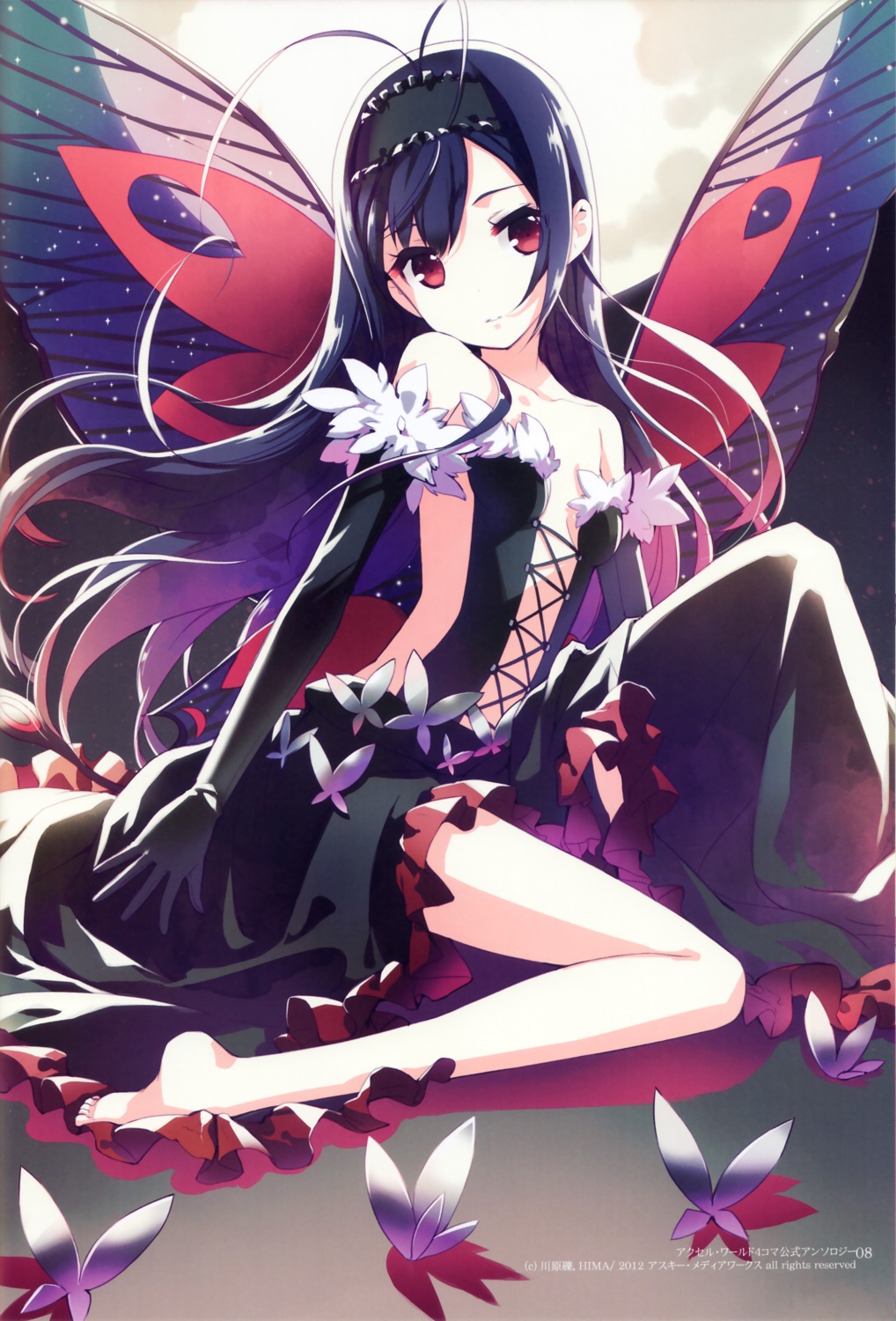 accel_world dress feet h2so4 island_of_horizon kuroyukihime no_bra wings