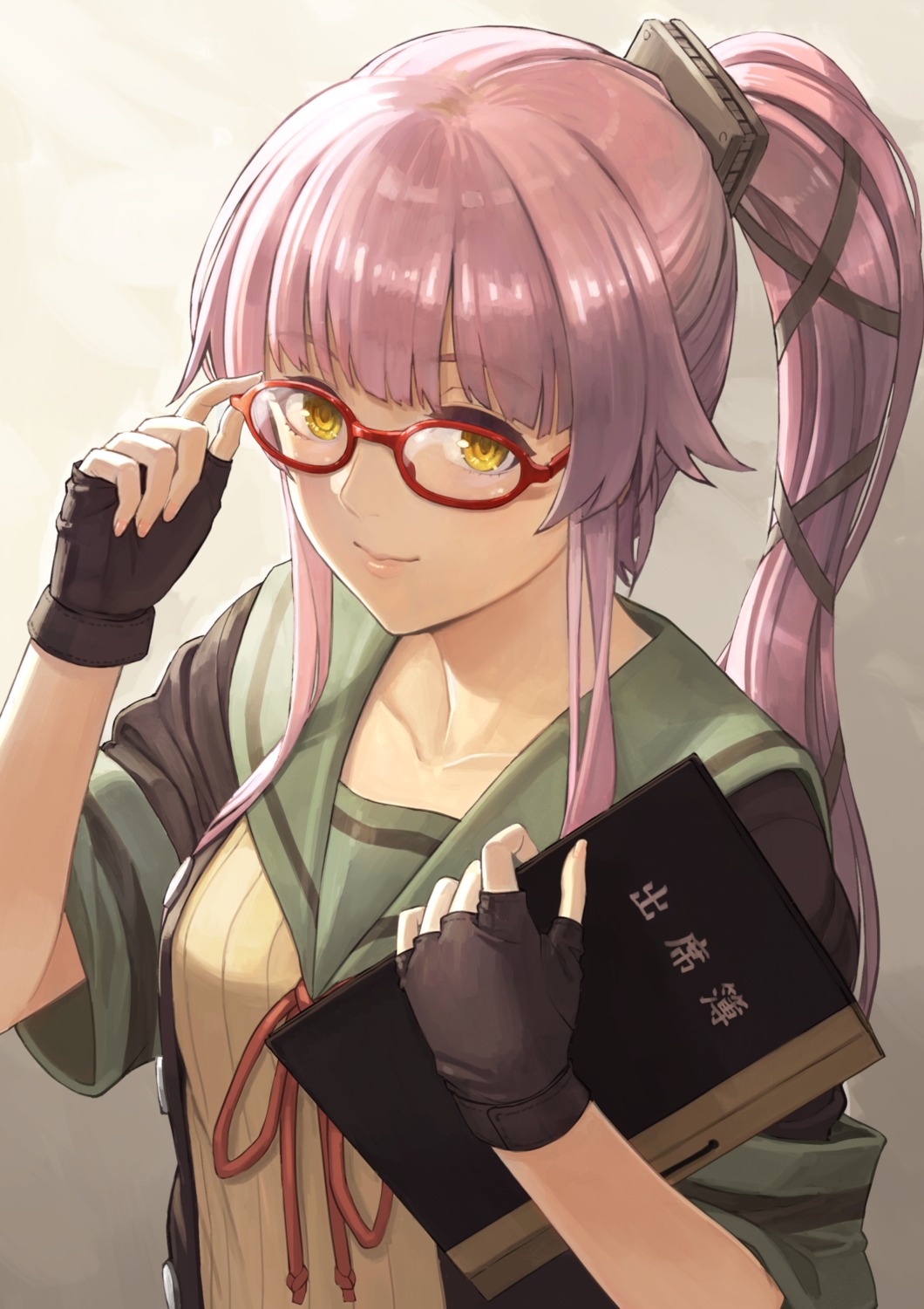 kantai_collection megane seifuku tantaka yura_(kancolle)