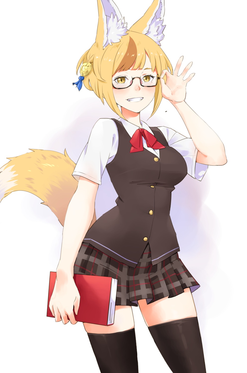 animal_ears fire_emblem kitsune megane seifuku selkie tagme tail