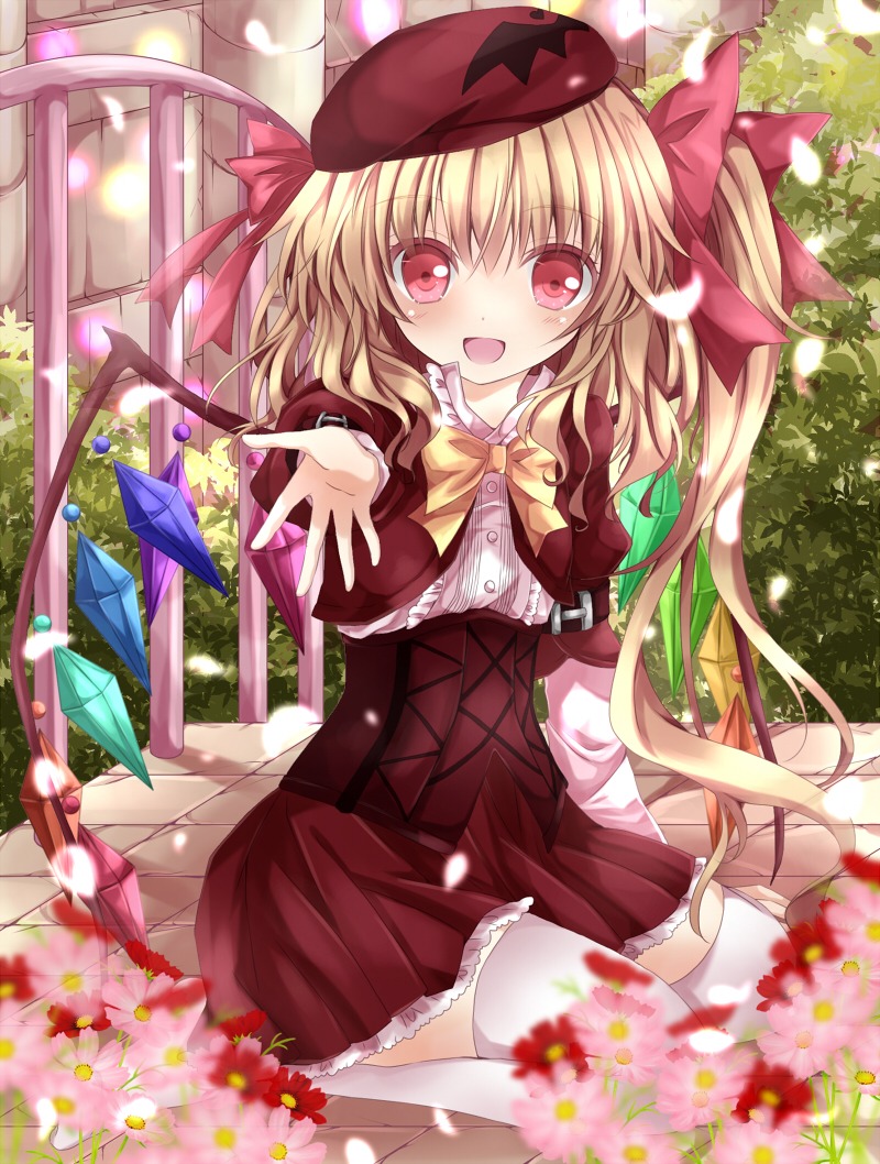 flandre_scarlet nanase_nao thighhighs touhou wings