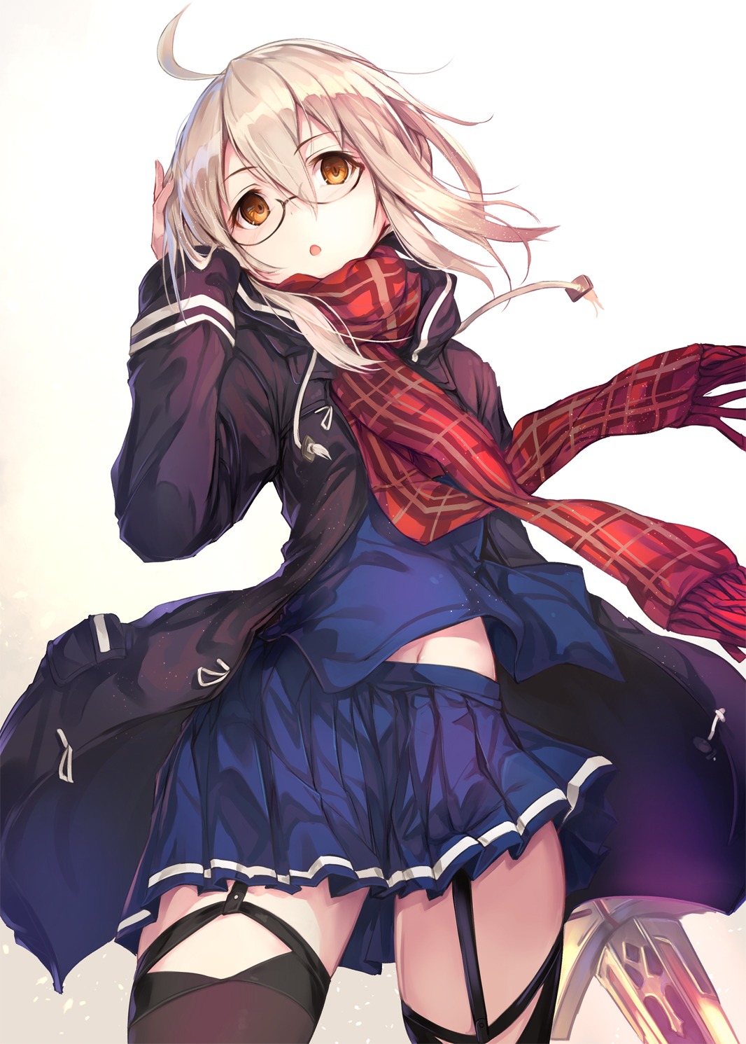 fal_maro fate/grand_order heroine_x_alter megane stockings sword thighhighs