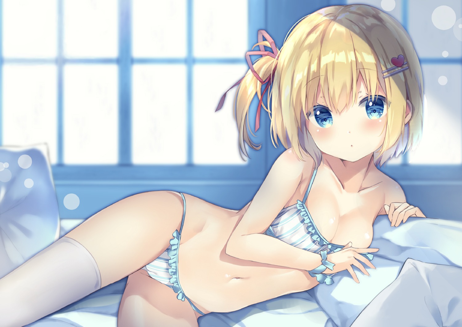 bra cameltoe cleavage detexted lemon-chan loli melonbooks pantsu saeki_sola shimapan thighhighs