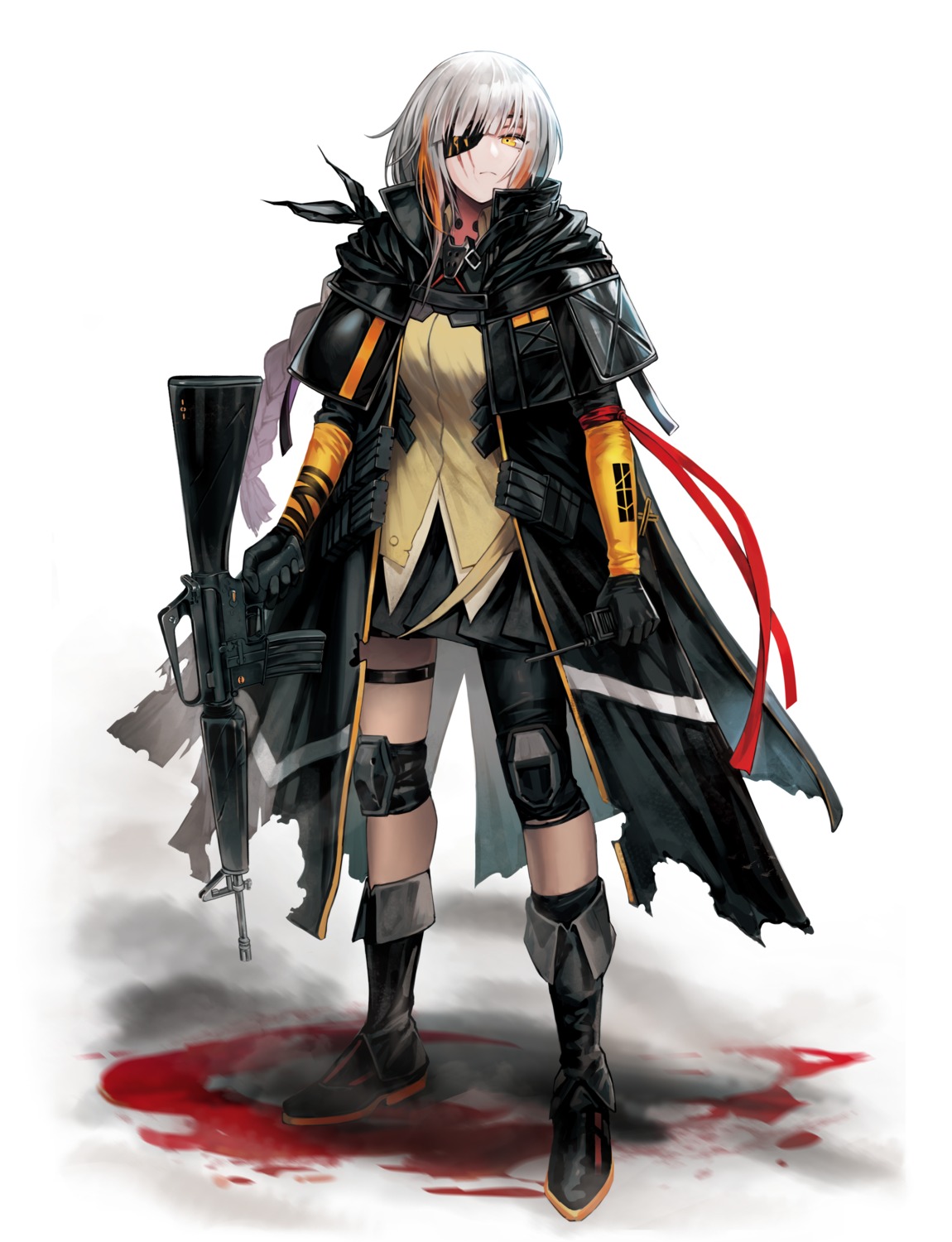 blood eyepatch garter girls_frontline gun m16a1_(girls_frontline) nlitz