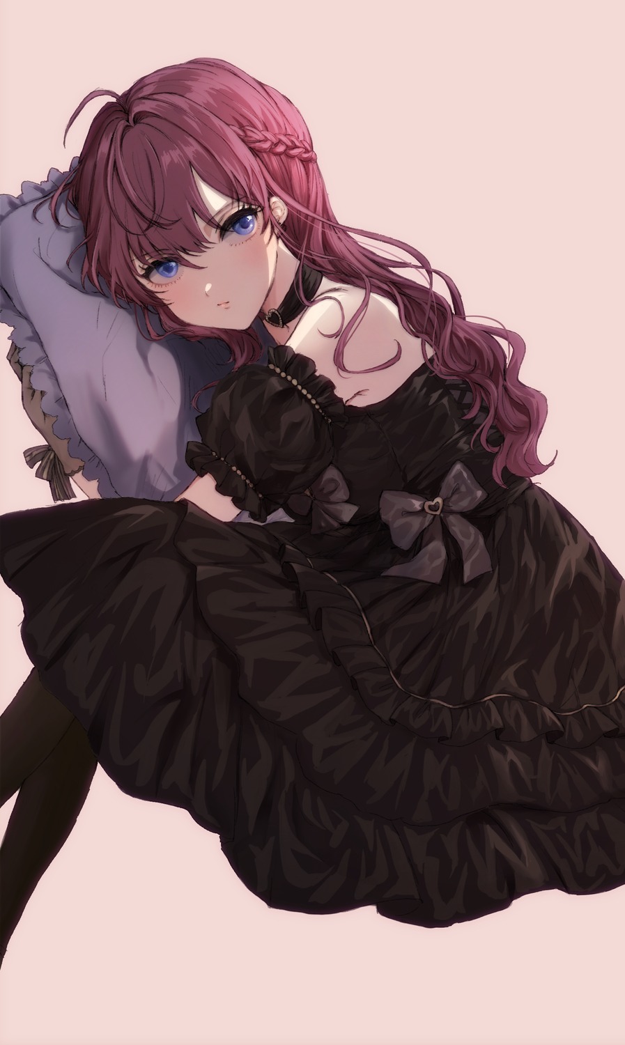 dress gothic_lolita ichinose_shiki kuromitsu_maria lolita_fashion pantyhose skirt_lift the_idolm@ster the_idolm@ster_cinderella_girls