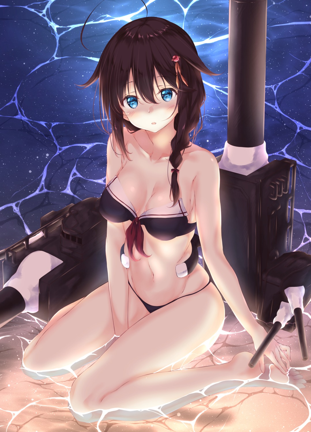 bikini kantai_collection numpopo shigure_(kancolle) swimsuits wet