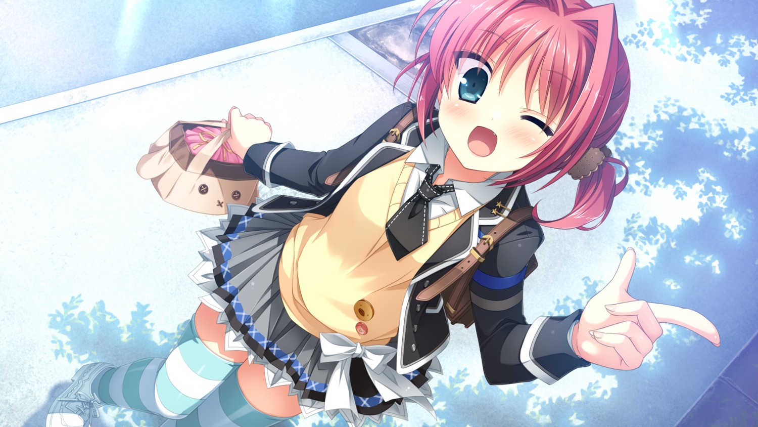 game_cg himemiya_yurika ikegami_akane imouto_no_okage_de_mote_sugite_yabai seifuku thighhighs