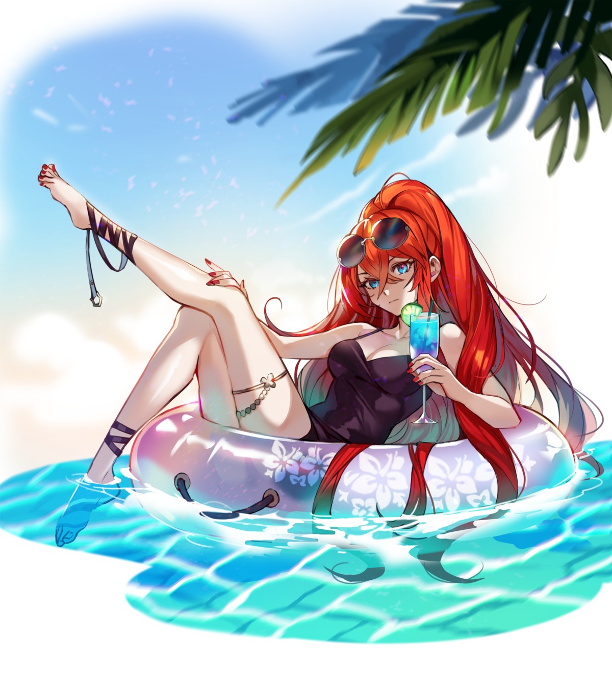 cleavage elran garter megane swimsuits wet