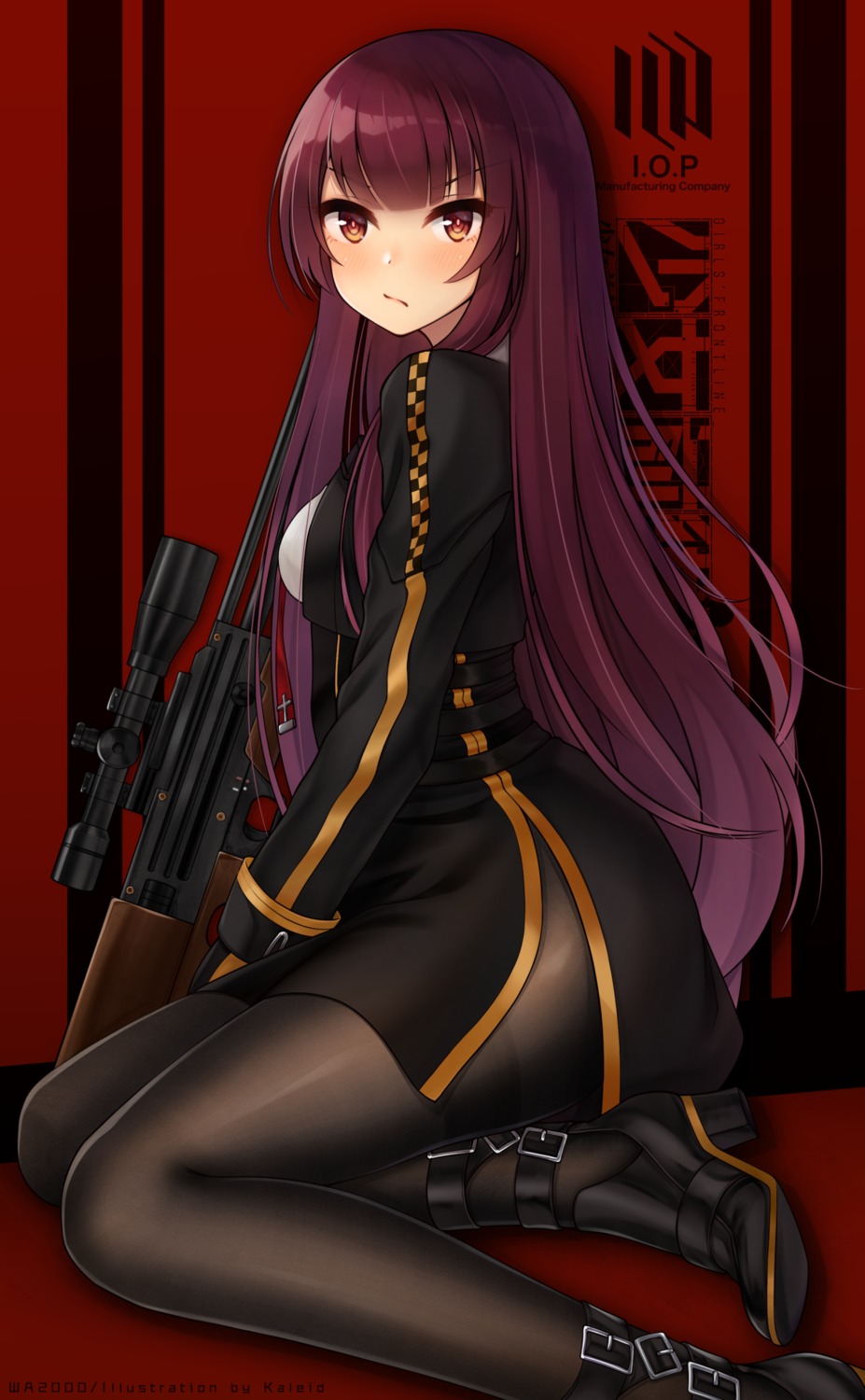 girls_frontline gun heels kaleid pantyhose wa2000_(girls_frontline)