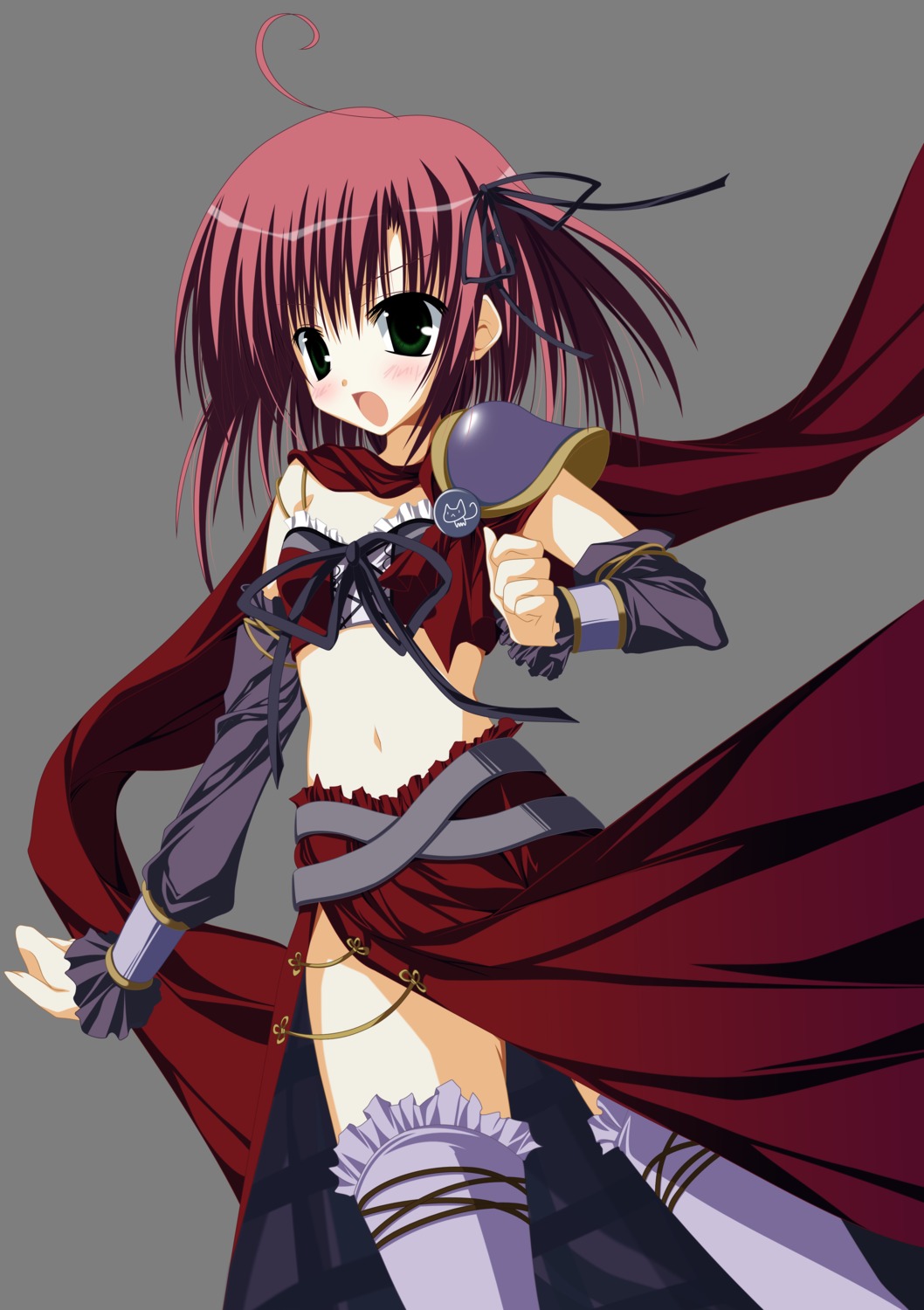 armor inugami_kira sakurano_kurimu seitokai_no_ichizon thighhighs transparent_png vector_trace