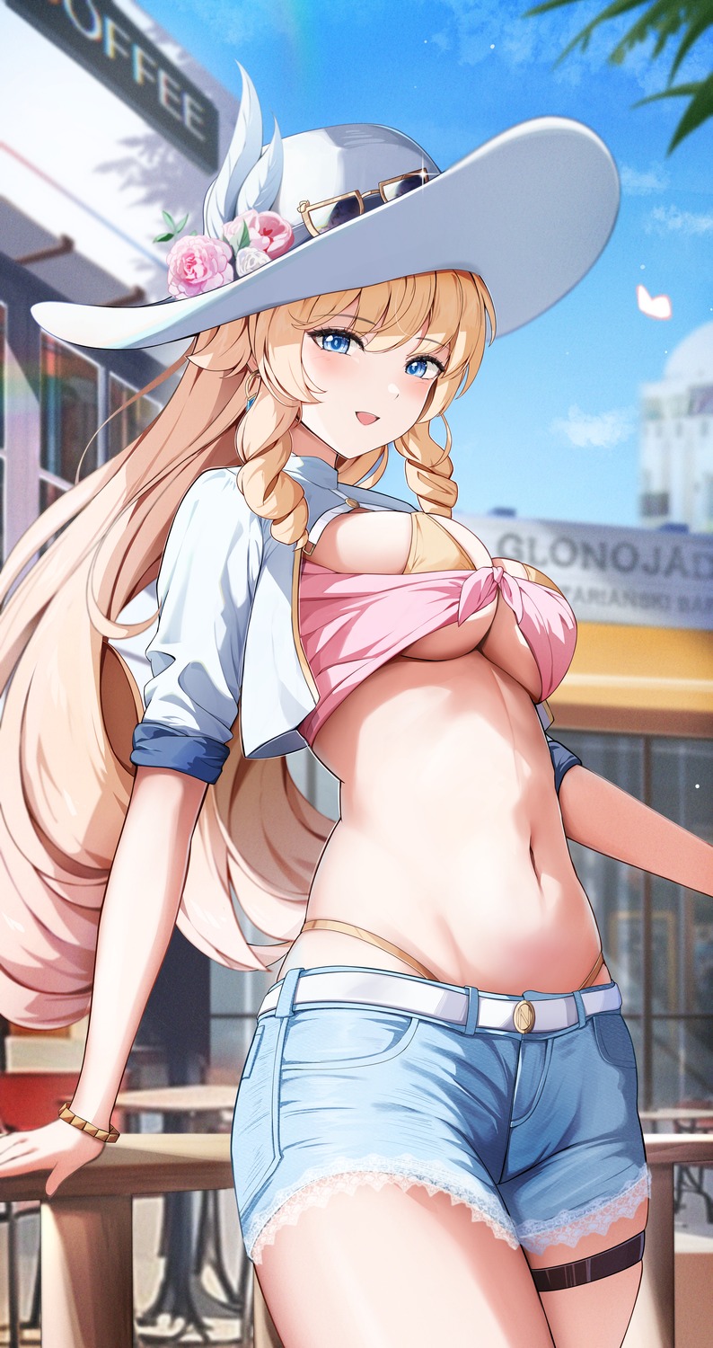 bikini_top garter genshin_impact megane navia pantsu swimsuits yeni