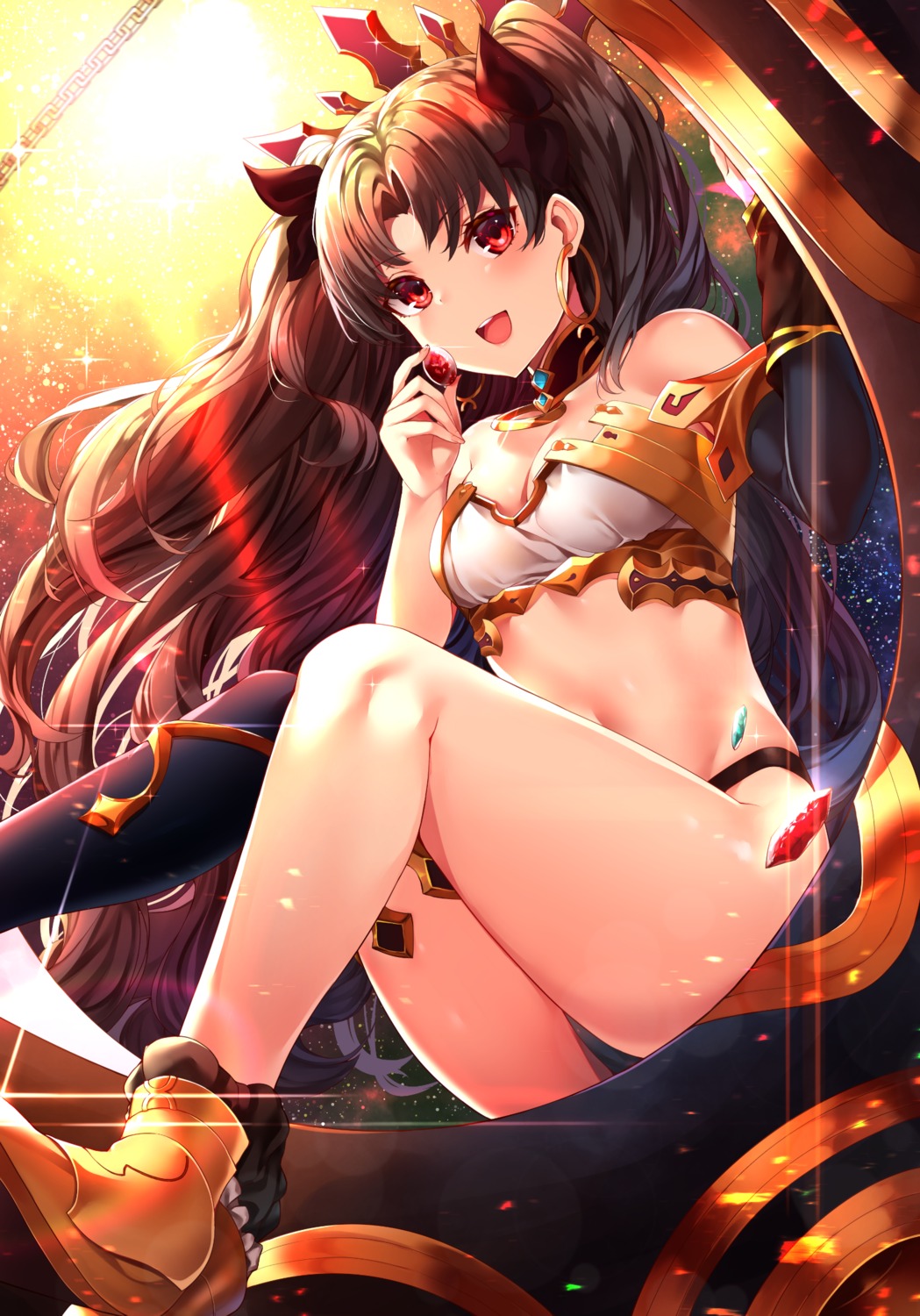 armor bikini_armor cleavage fate/grand_order heels ishtar_(fate/grand_order) kaerunoko thighhighs toosaka_rin