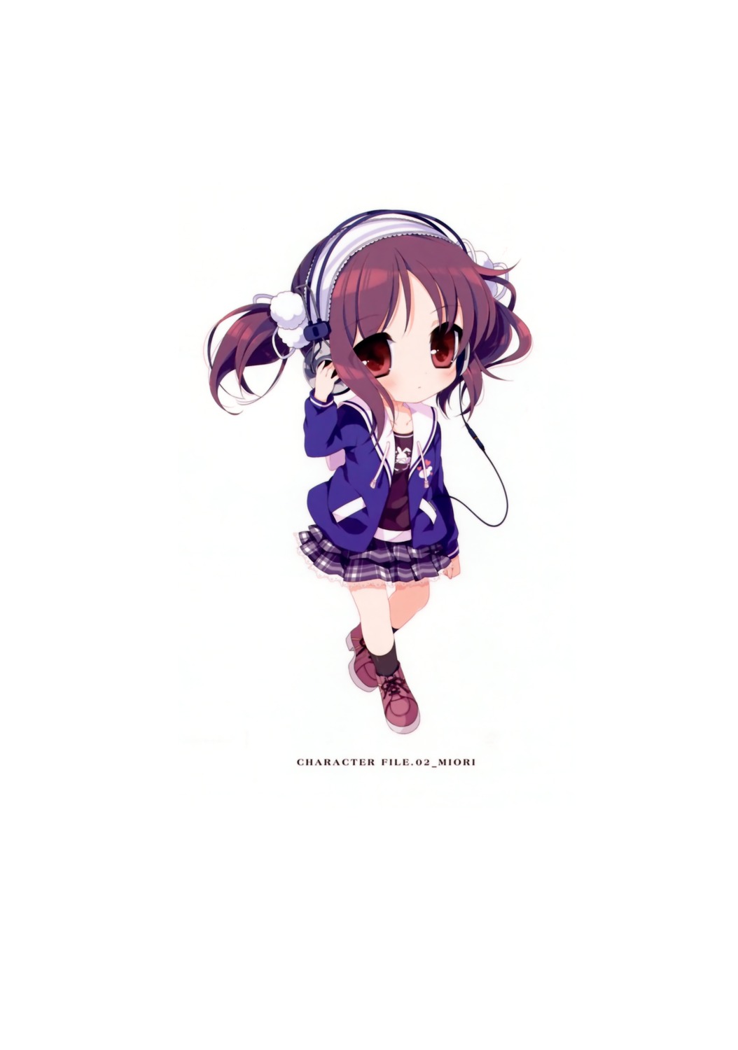 chibi headphones moriyama_shijimi shoujo_shiniki_shoujo_tengoku tsukamine_miori