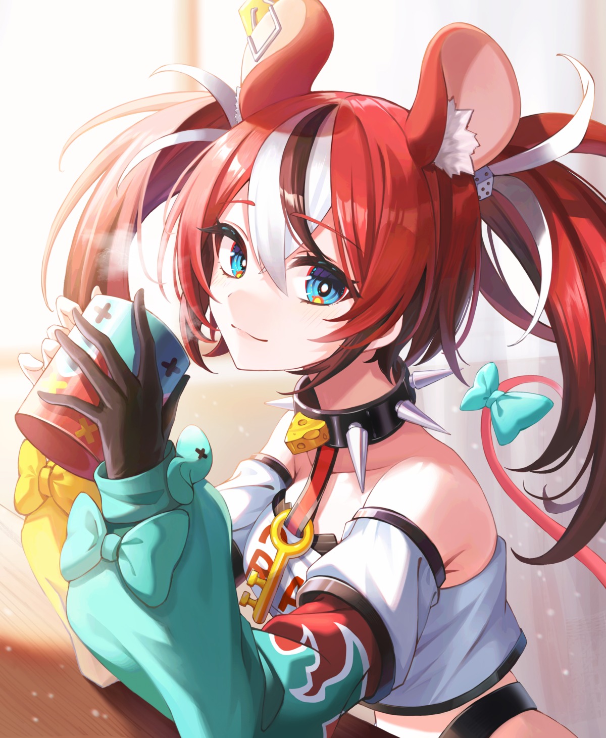 animal_ears hakos_baelz hololive hololive_english star-ring tail