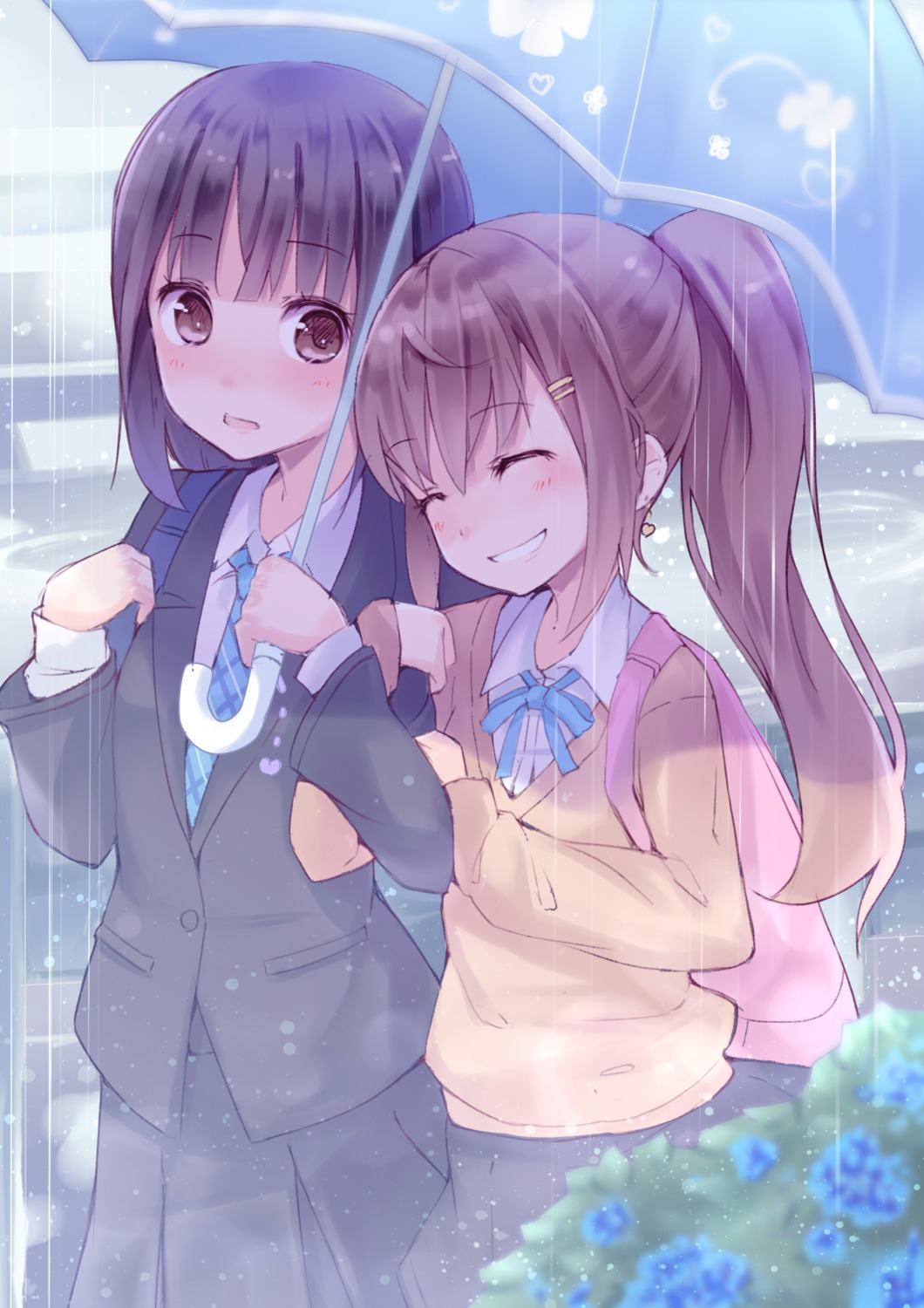 kyuri seifuku sweater umbrella yuri