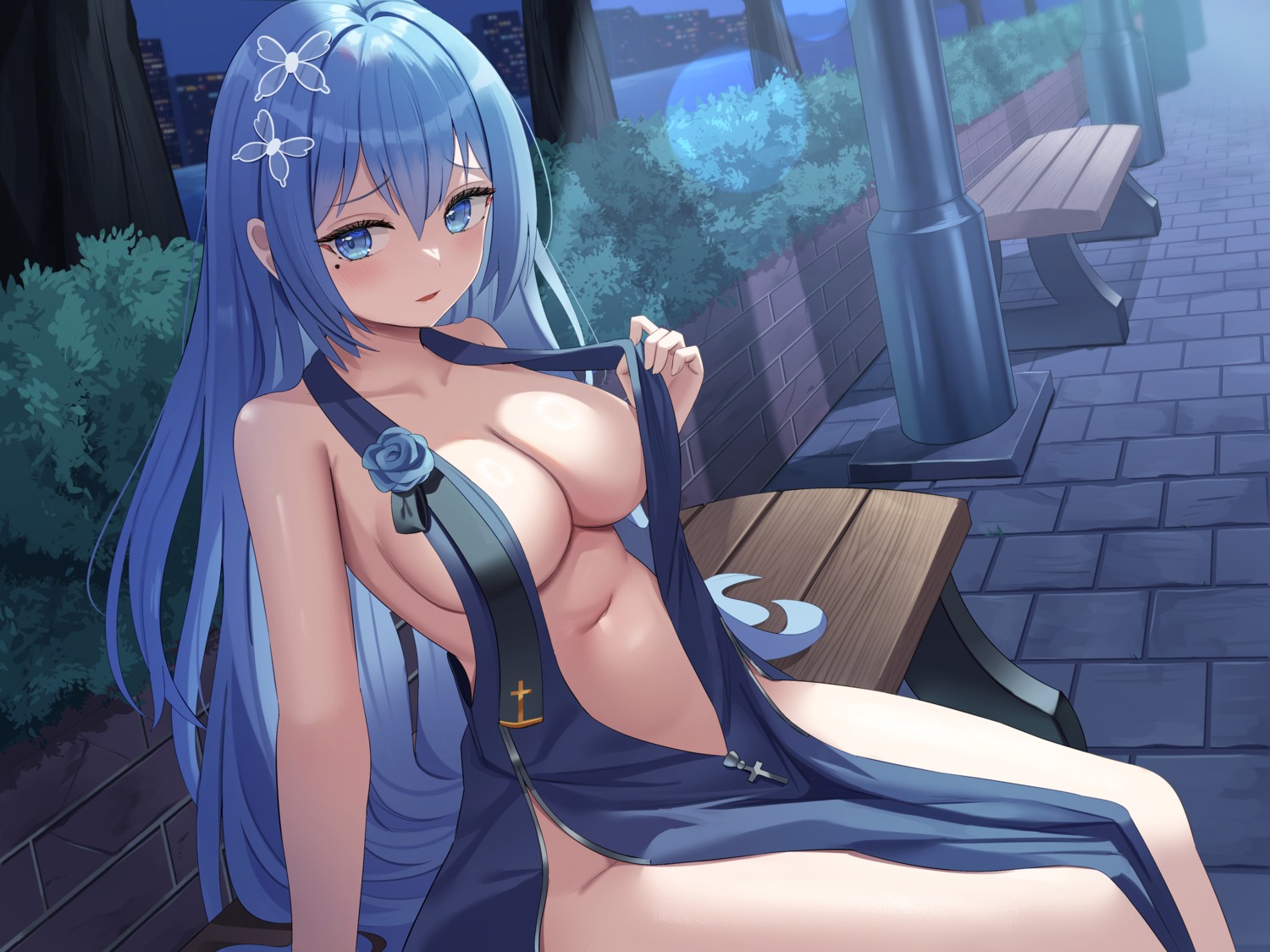 dress mirufuaa no_bra nopan undressing