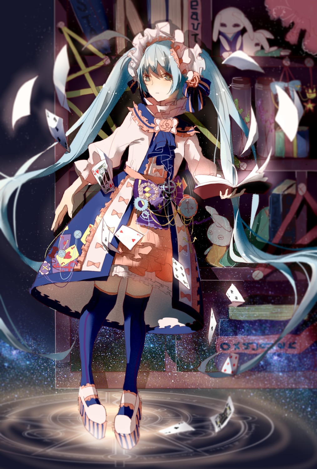 chun_yang dress hatsune_miku thighhighs vocaloid