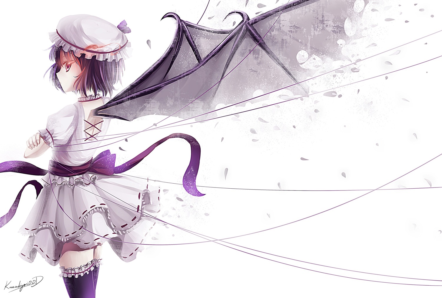 caidychen remilia_scarlet thighhighs touhou wings