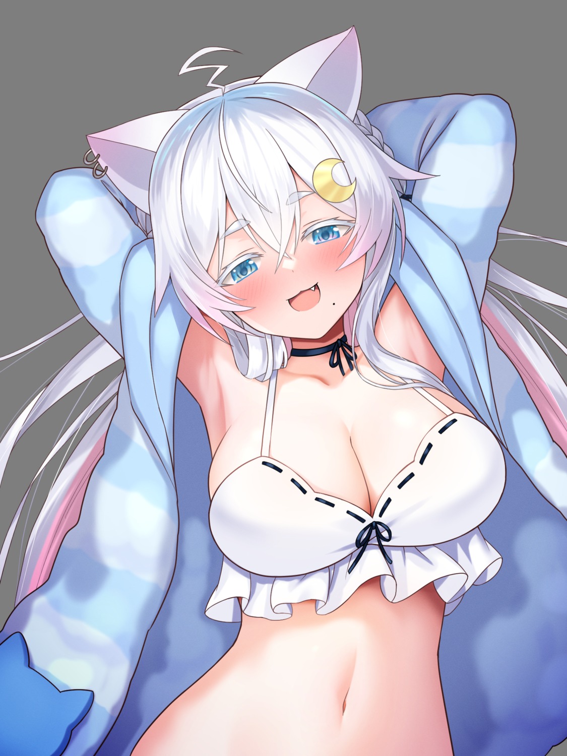 animal_ears bettle_(b_s_a_n) bra nekomimi open_shirt transparent_png